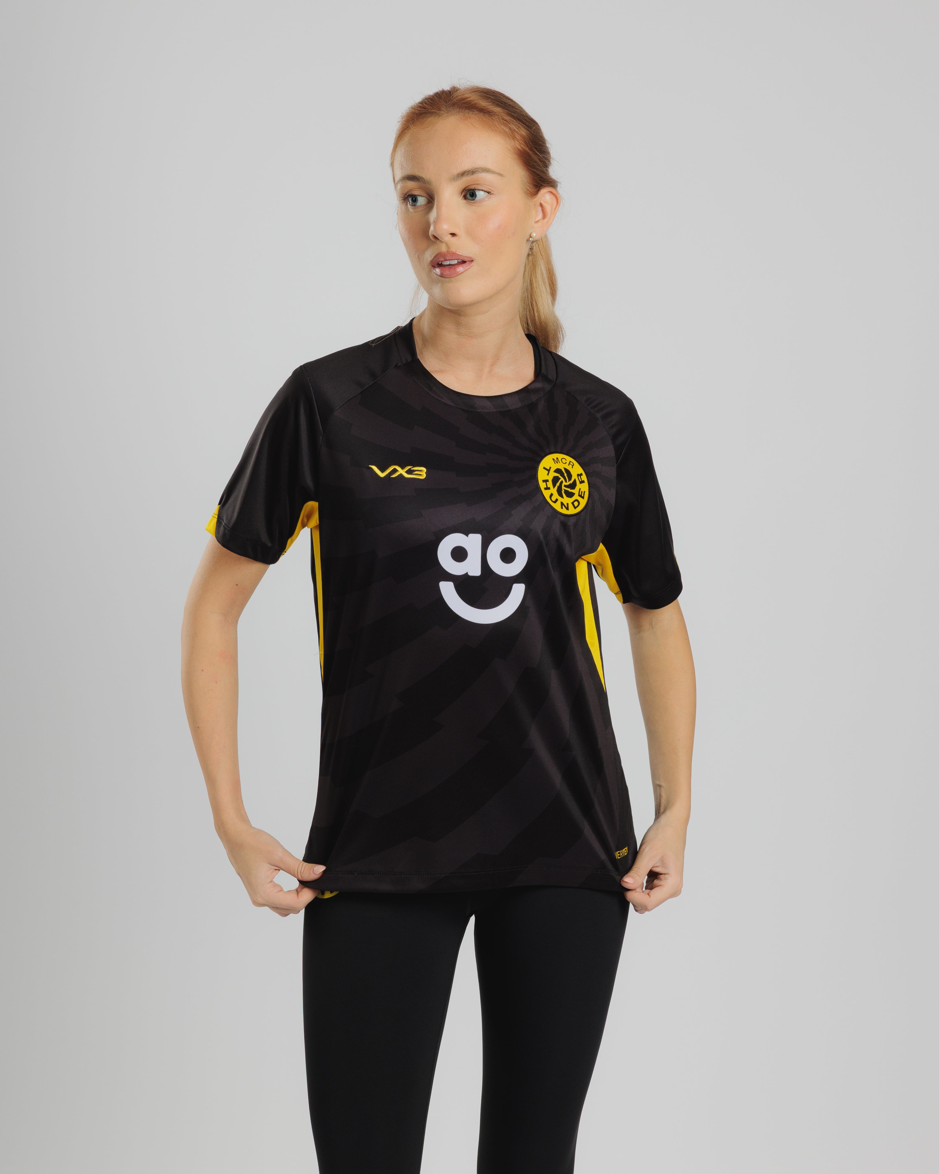 Manchester Thunder 2026 Training Tee WOMENS Black/Yellow