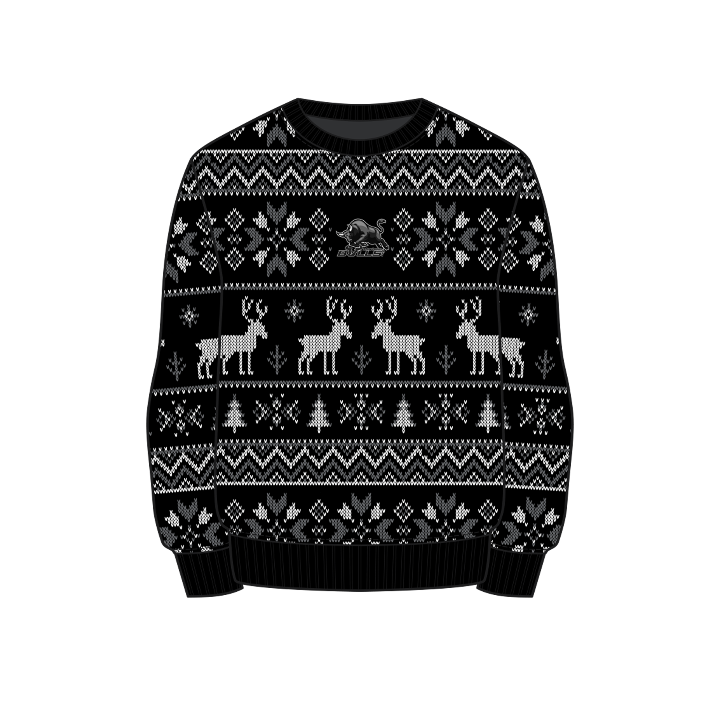 Marham Bulls RFC Christmas Jumper - Blackout