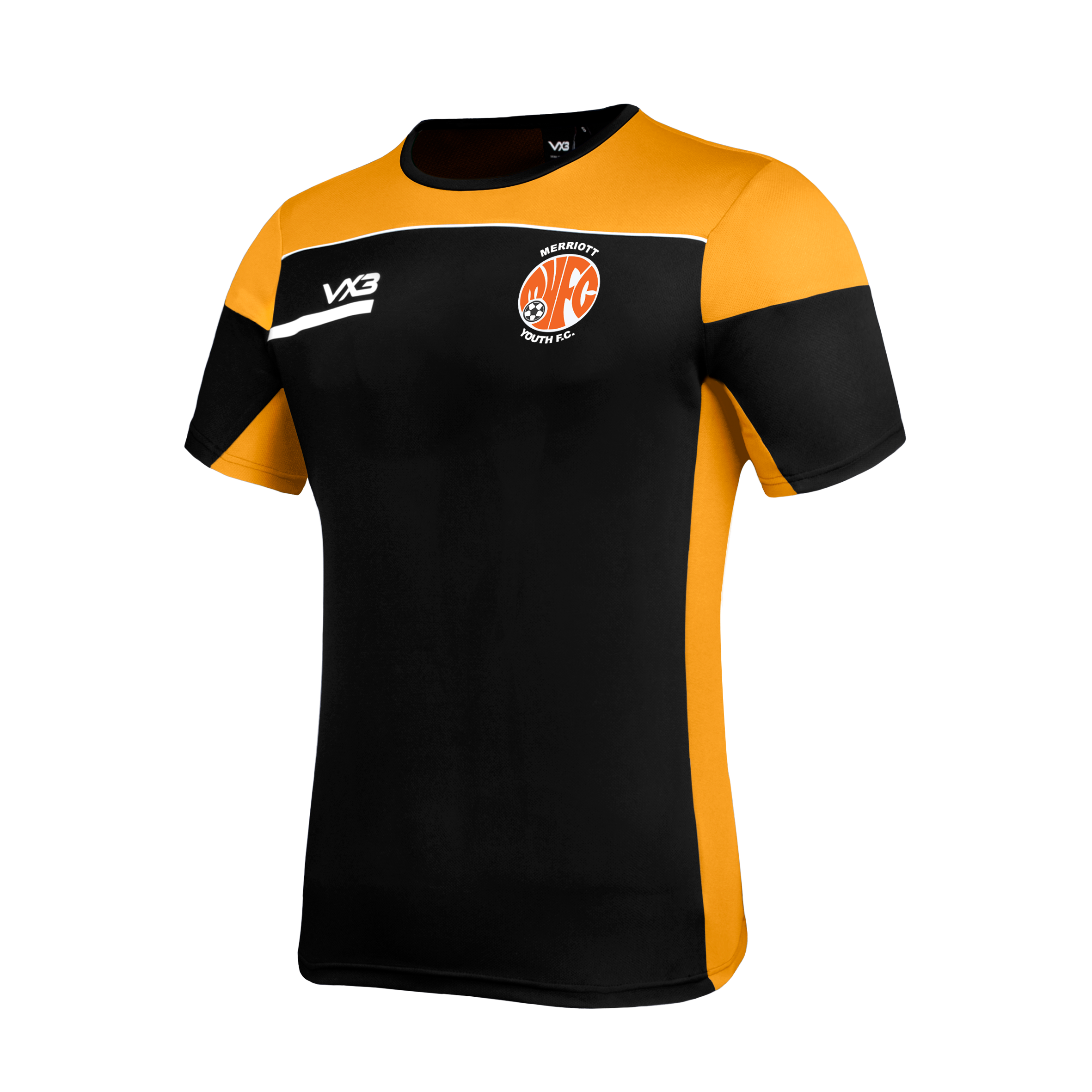 Merriott Youth FC Opus Tee Youth - Black Amber