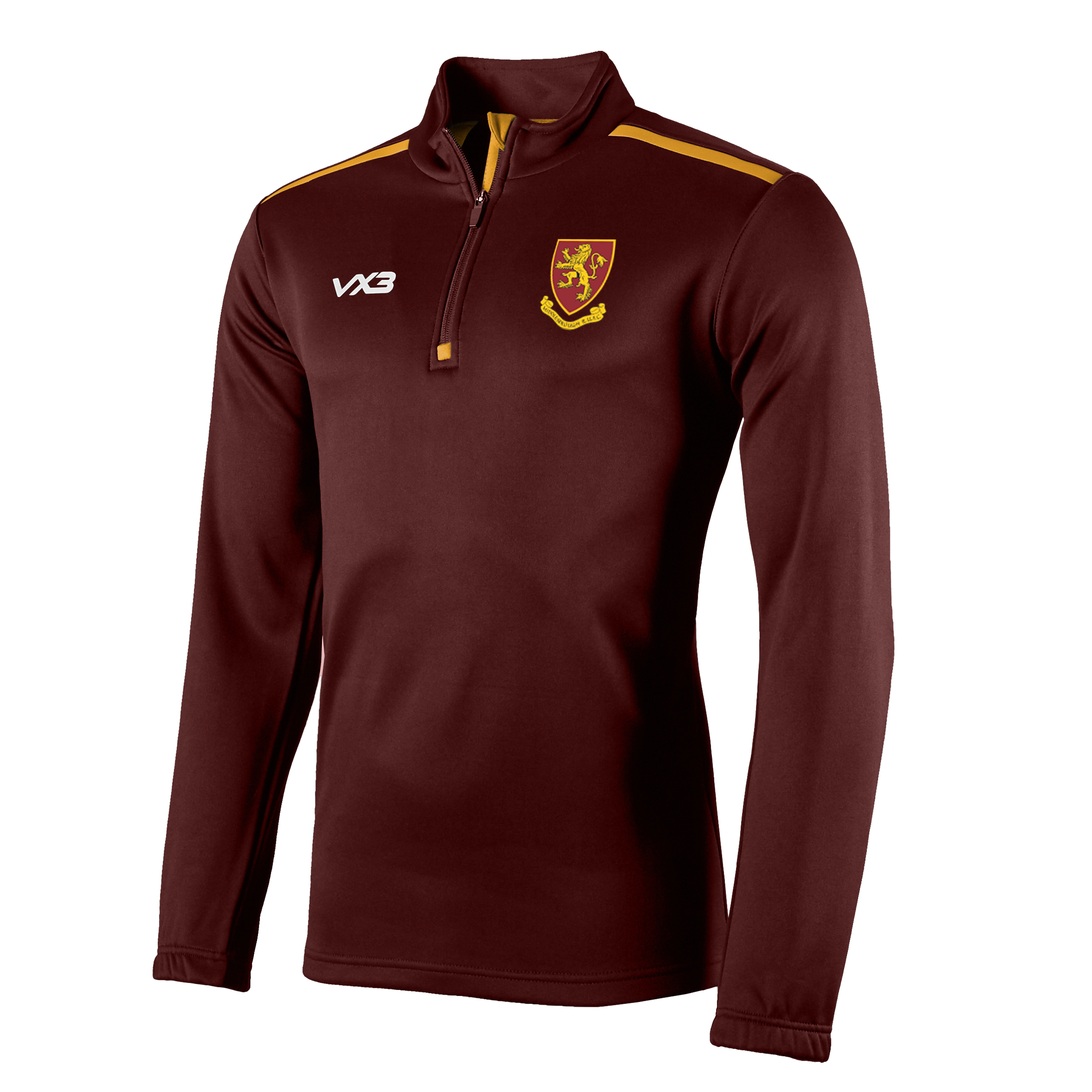 Middlesbrough RUFC Fortis Quarter Zip Sweat Maroon/Amber