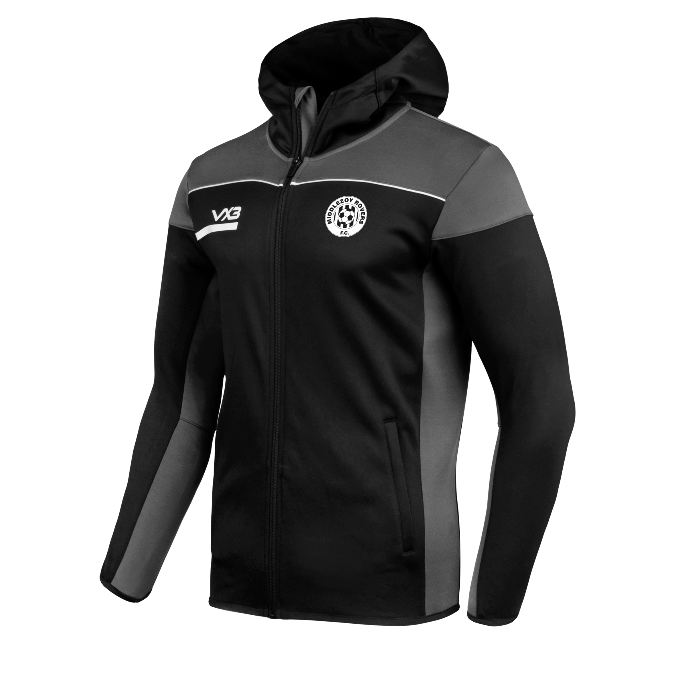 Middlezoy Rovers FC Opus Zoodie - Black Grey
