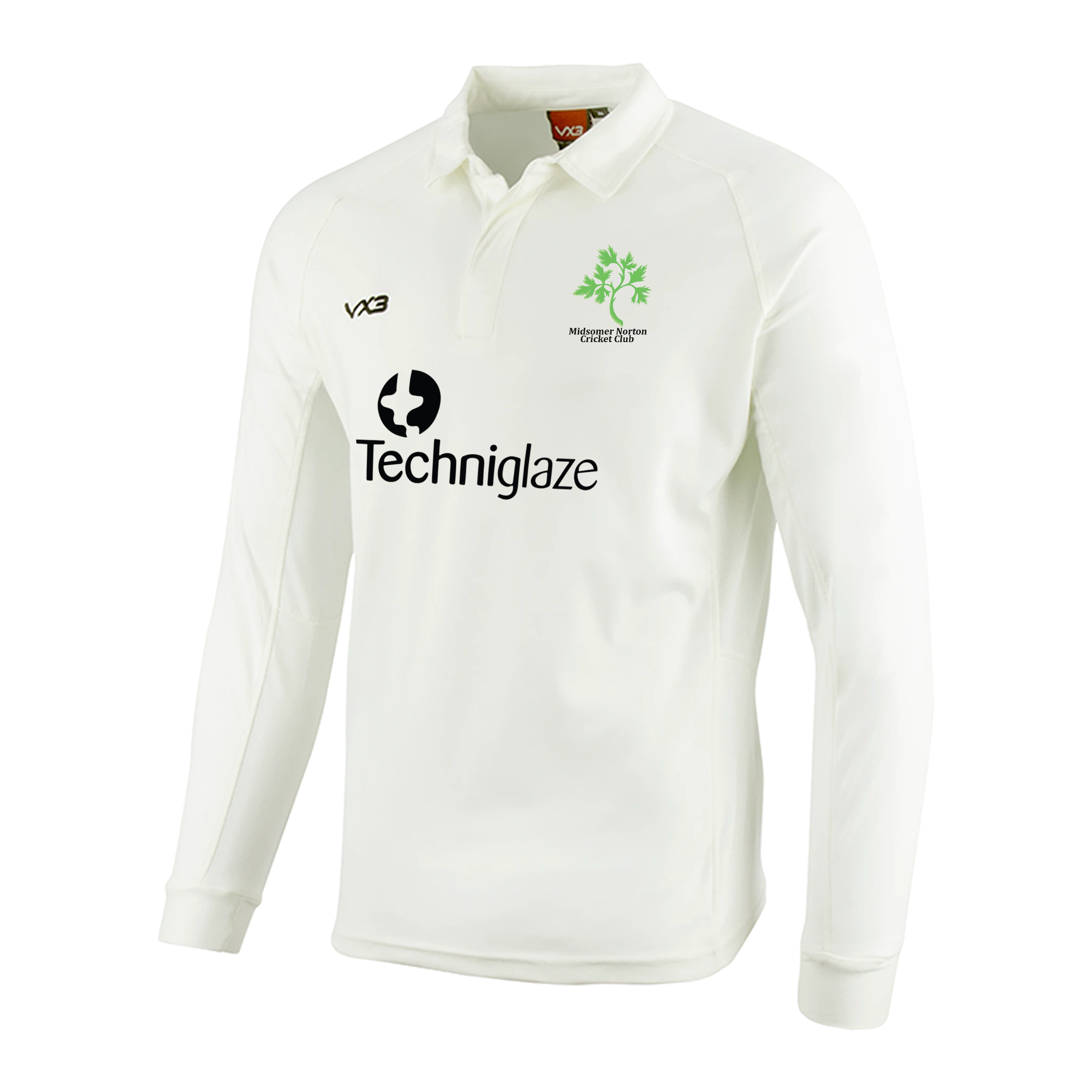 Midsomer Norton Cricket Club  Cricket Whites Youth Long Sleeve Shirt