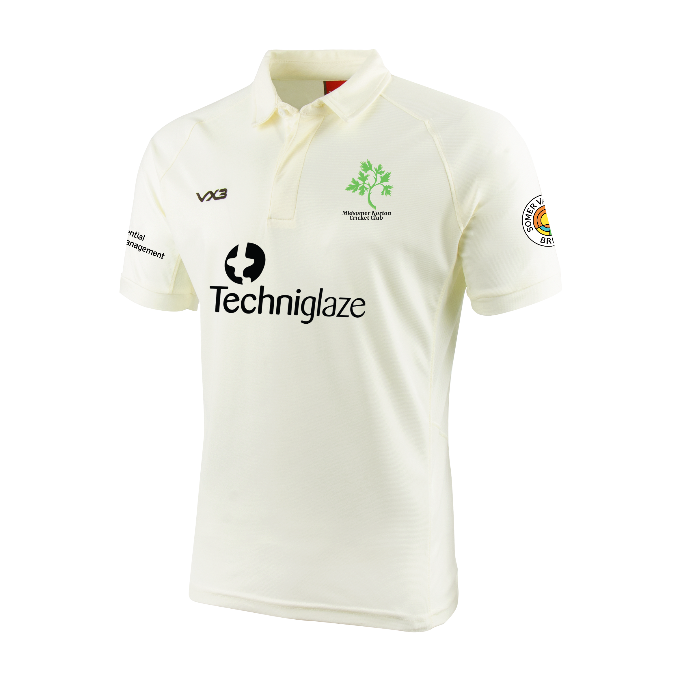 Midsomer Norton Cricket Club Youth Short Sleeve Shirt - 1st Team Playing Kit