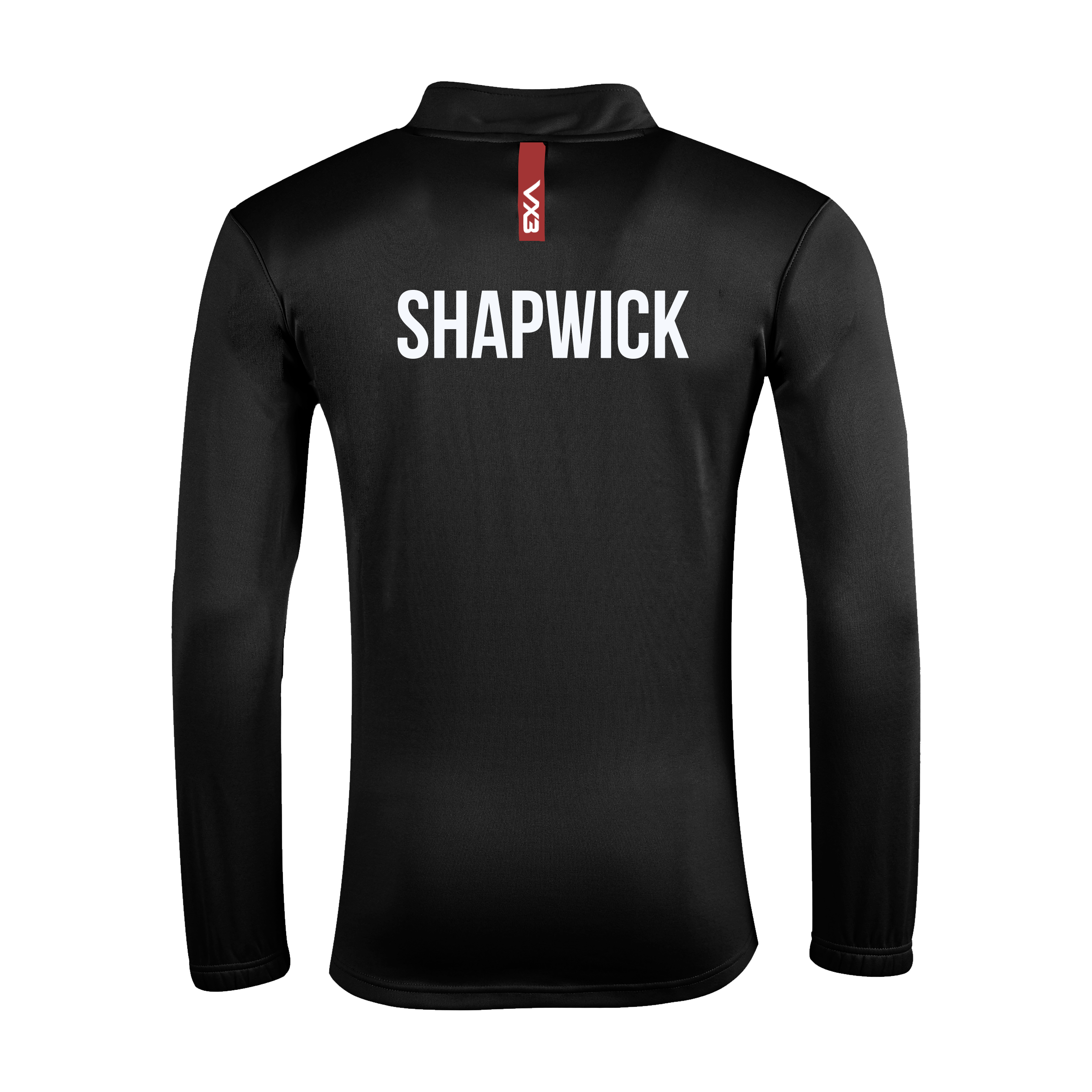 Shapwick House Millfield School Fortis Youth Quarter Zip Sweat Black/Red