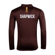 Shapwick House Millfield School Fortis Quarter Zip Sweat Maroon/Amber