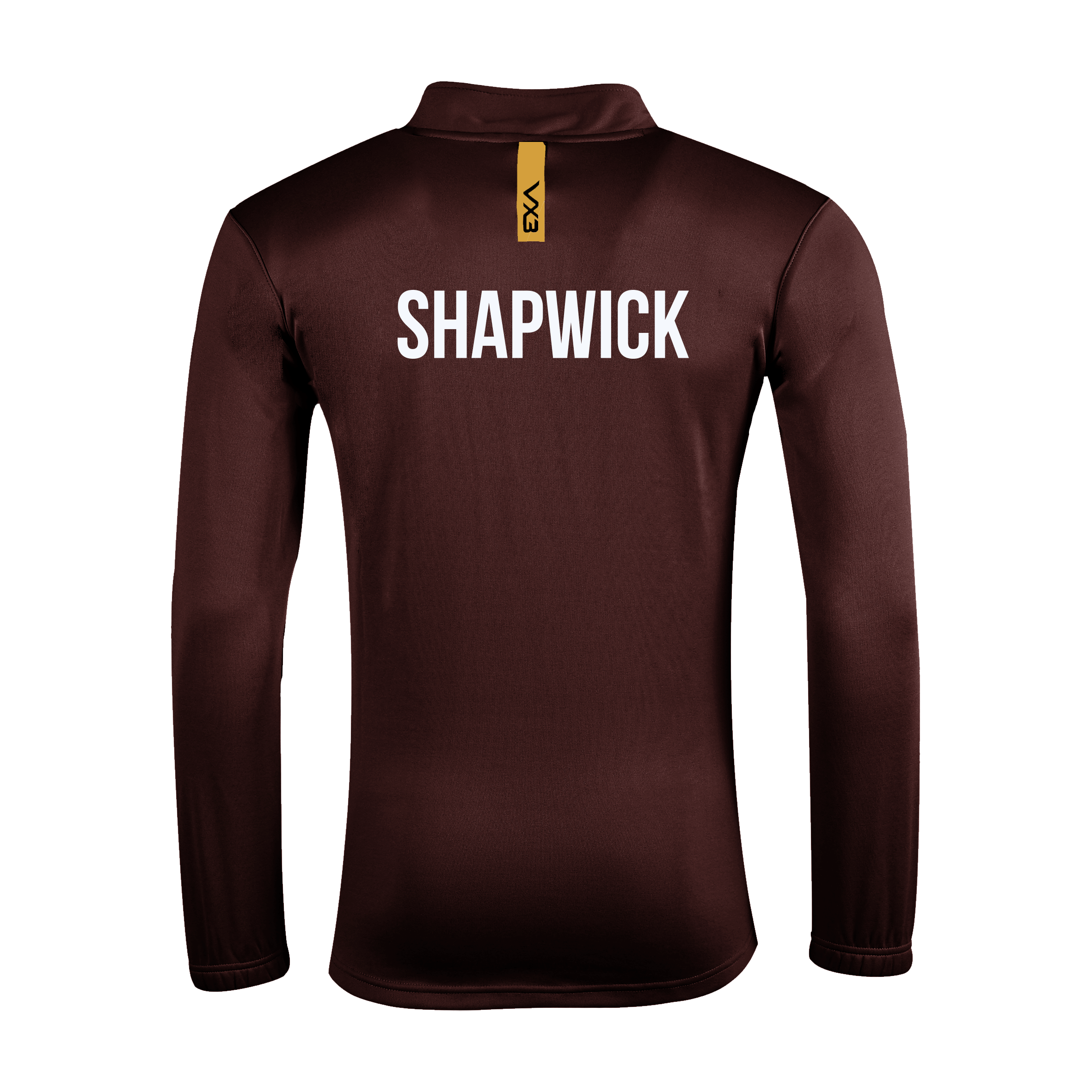 Shapwick House Millfield School Fortis Quarter Zip Sweat Maroon/Amber