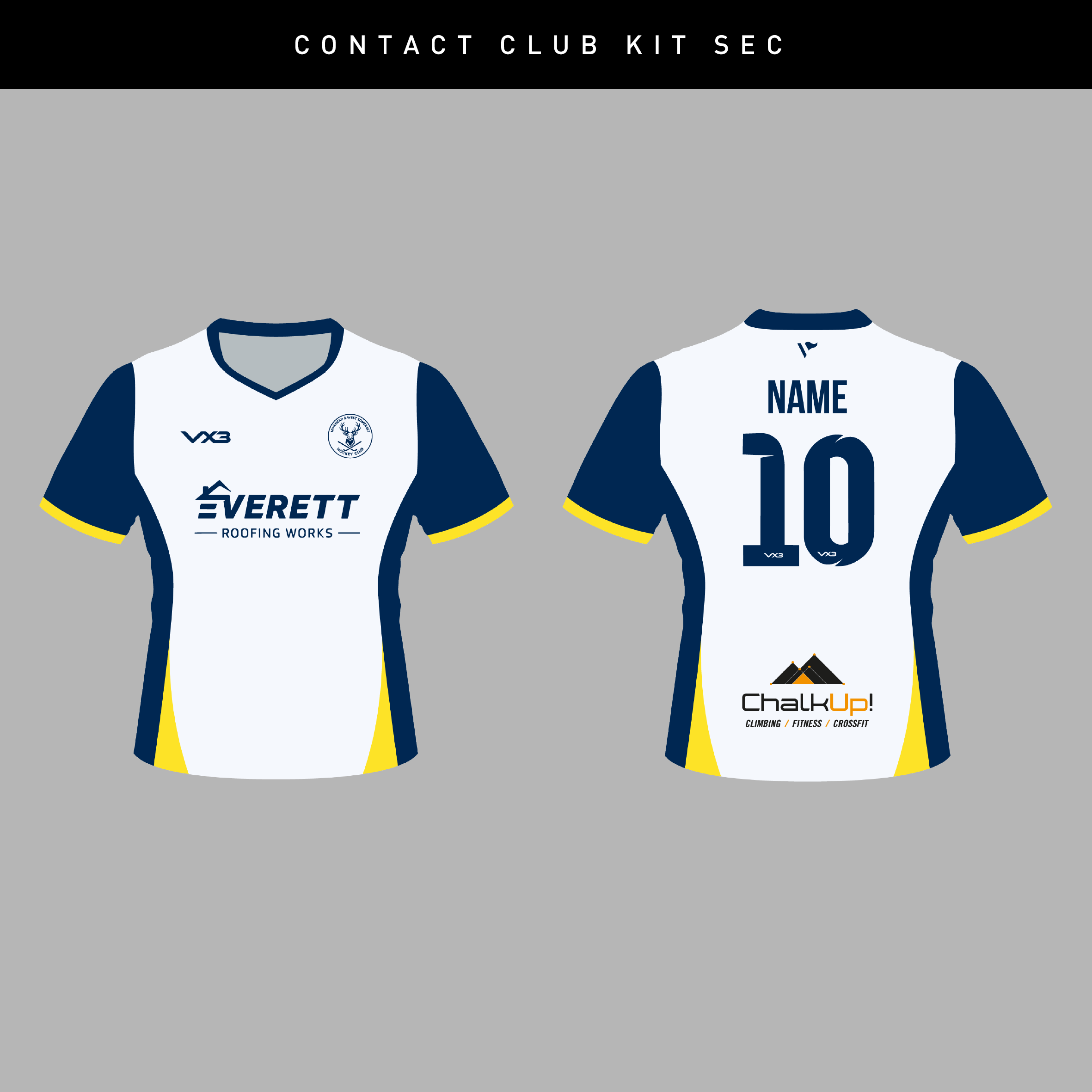 Minehead and West Somerset Hockey Club White Euro Tee
