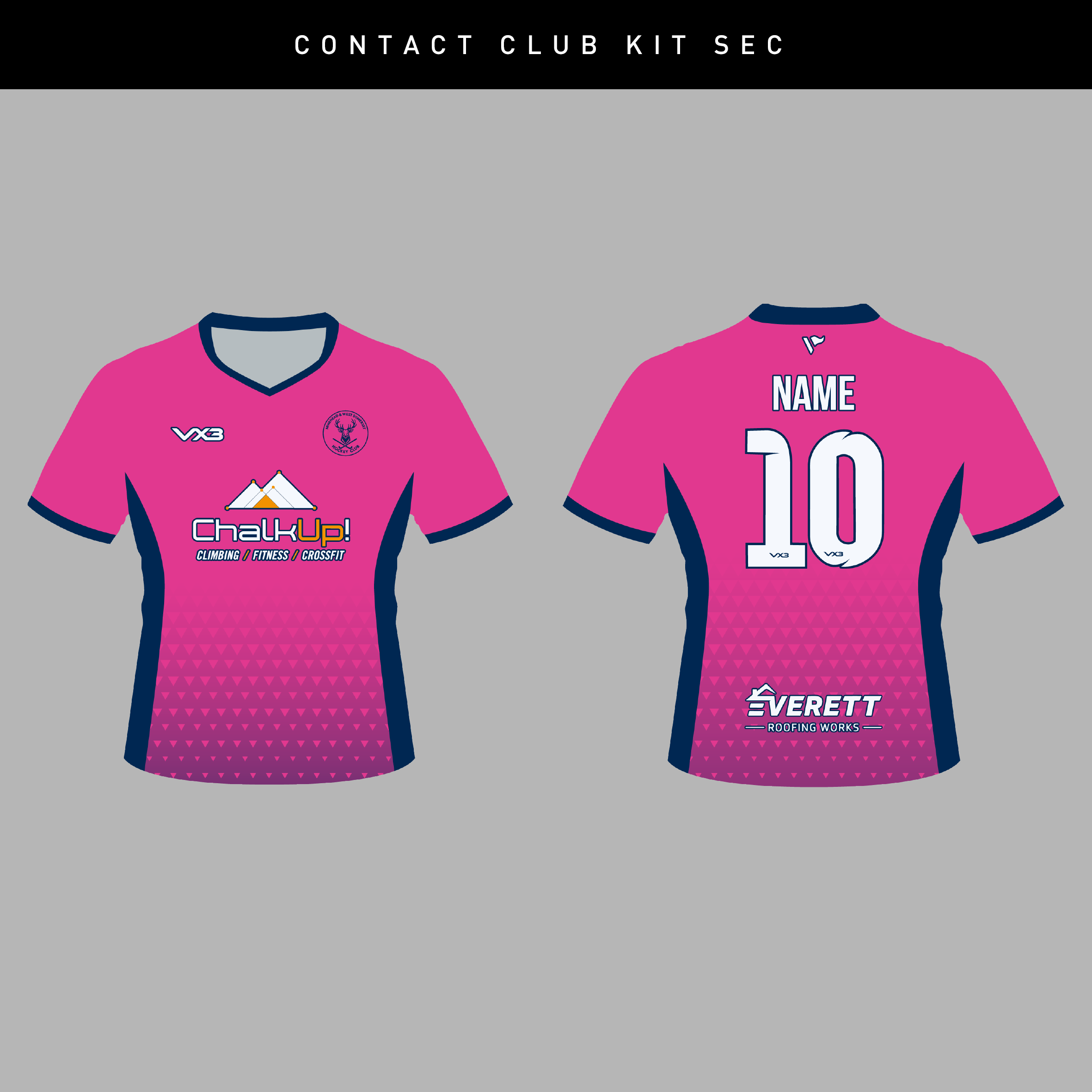 Minehead and West Somerset Hockey Club Pink Euro Tee