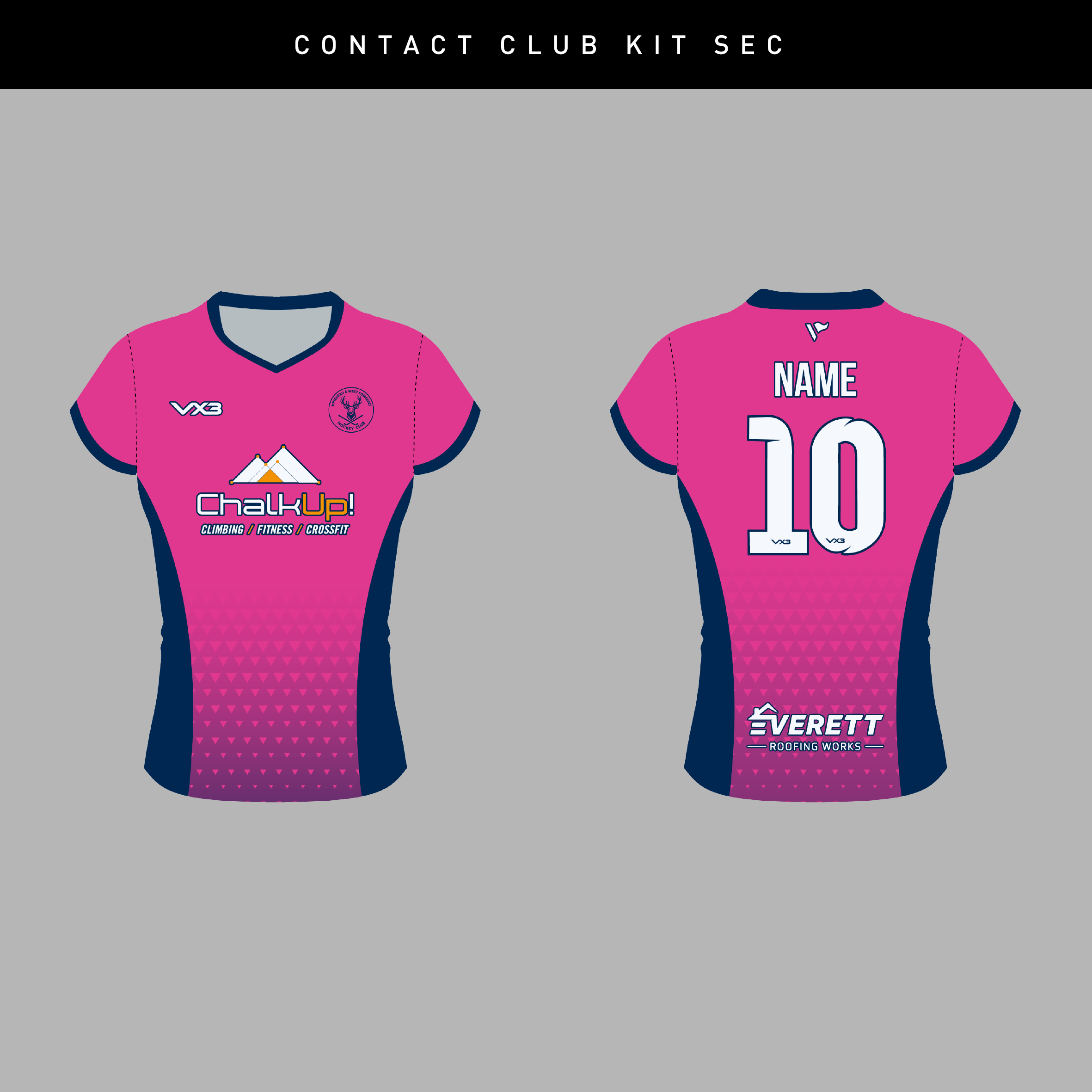 Minehead and West Somerset Hockey Club Pink Ladies Euro Tee
