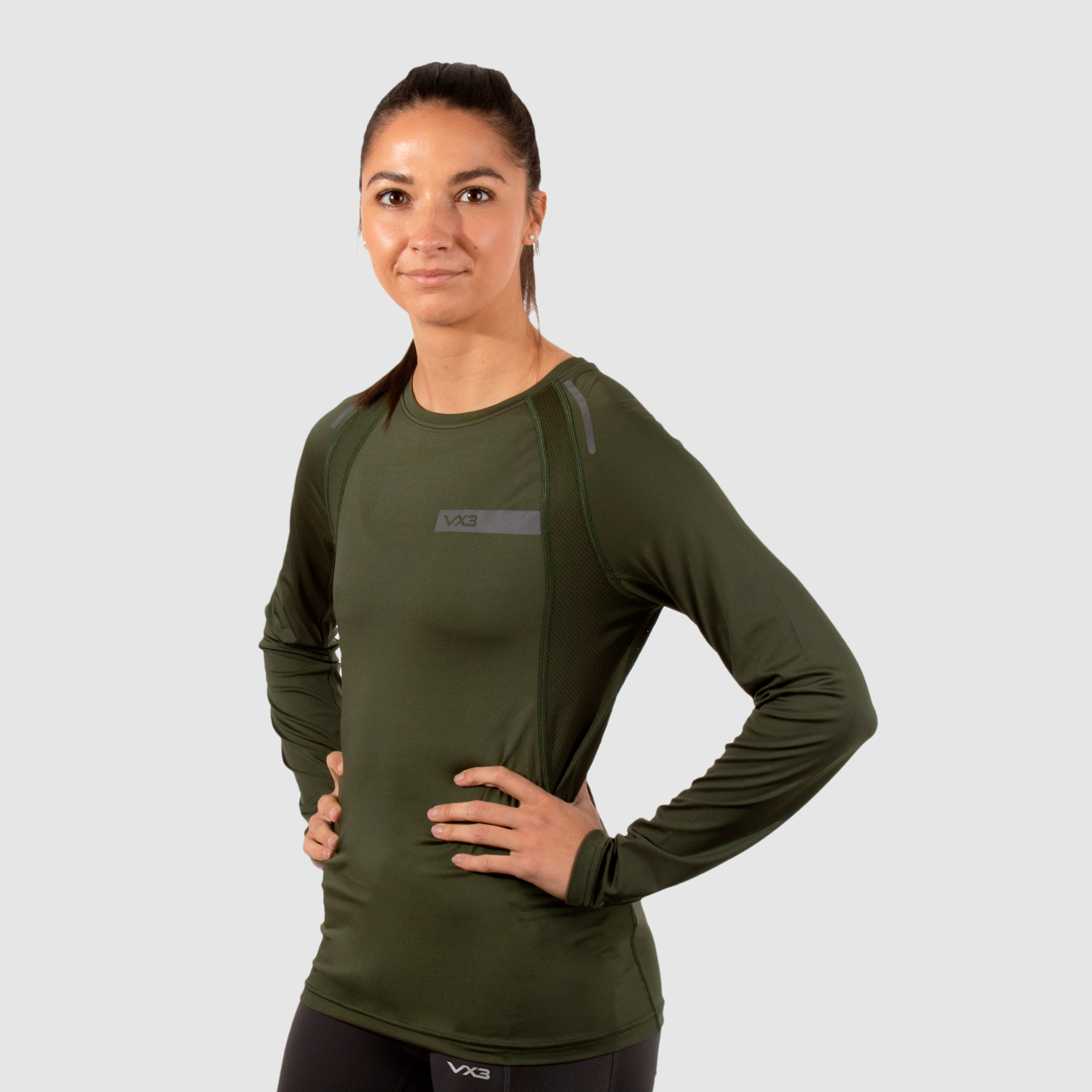 Motus Ladies Training Tee L/S Olive