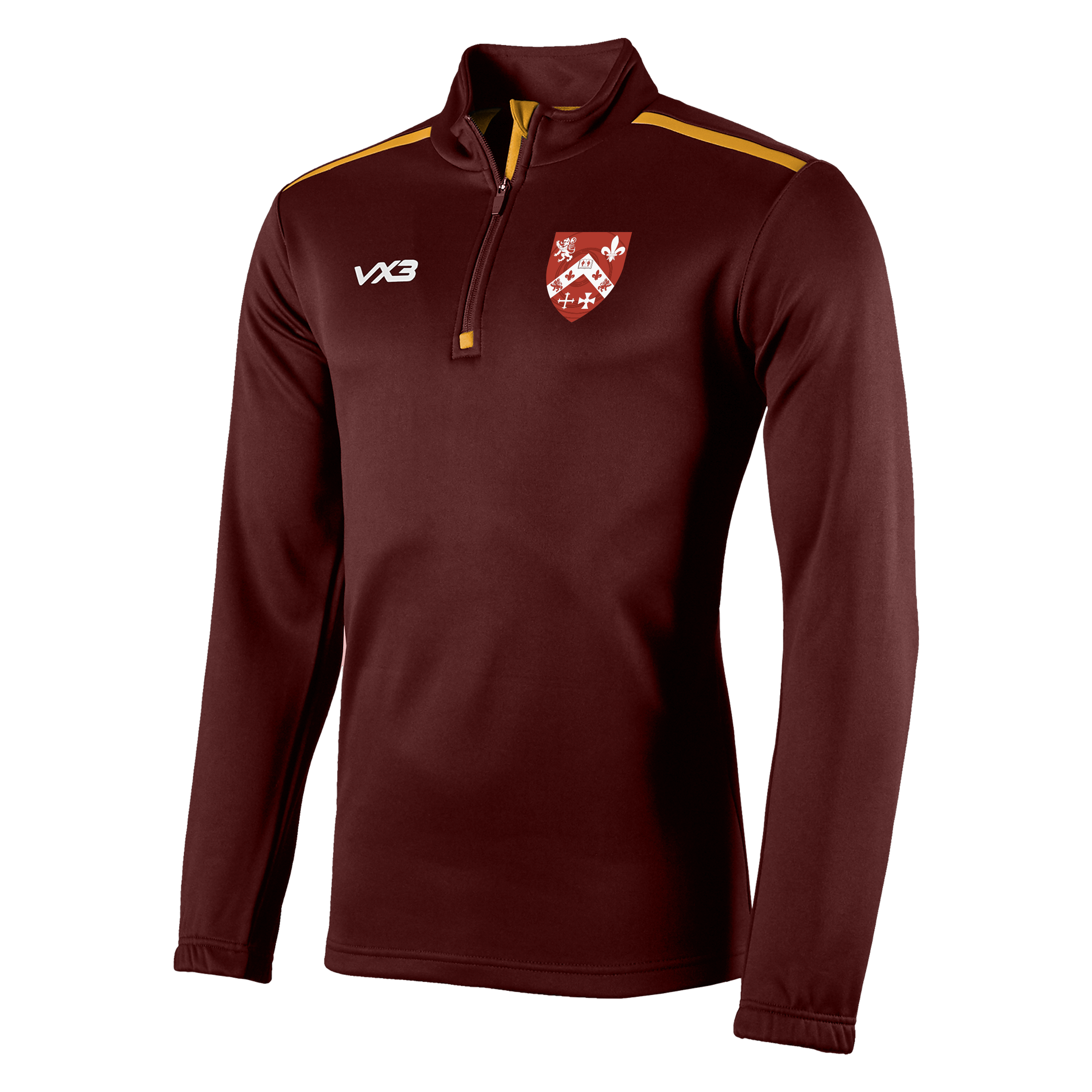 Mound RFC Fortis Quarter Zip Sweat Maroon/Amber