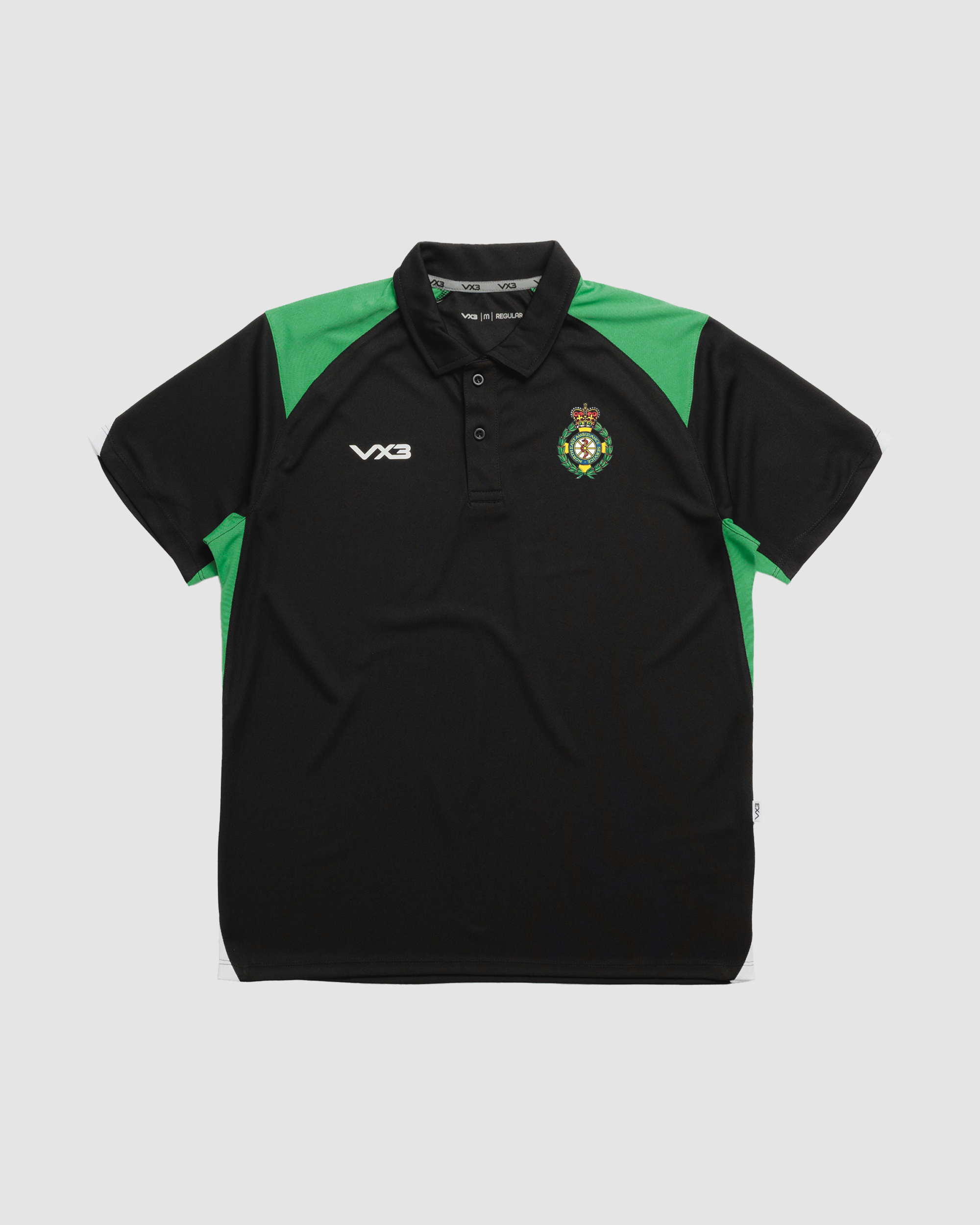 North East Ambulance Service RFC Vertex Polo -Black/Emerald/White