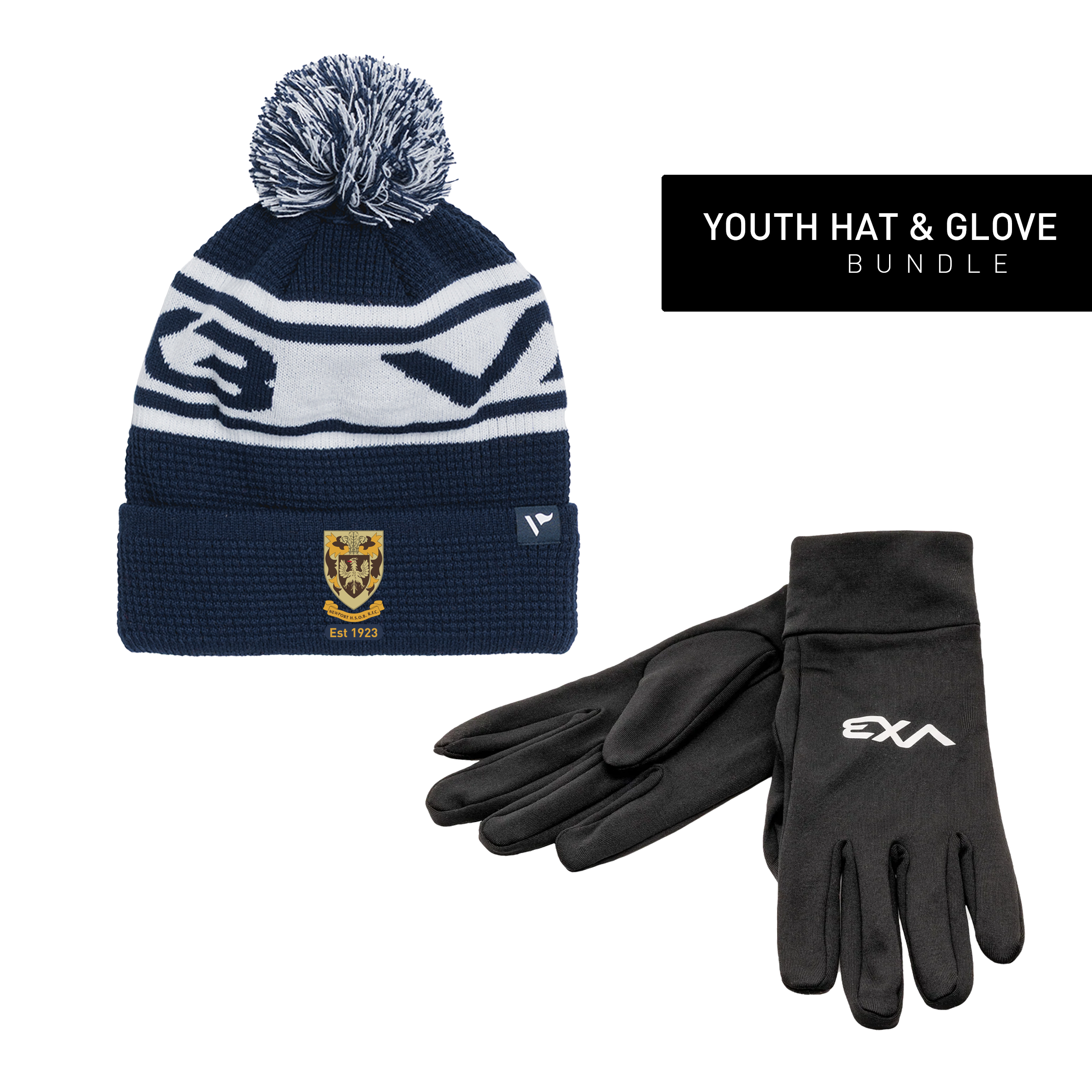 NHSOB RFC Youth Hat & Glove Bundle