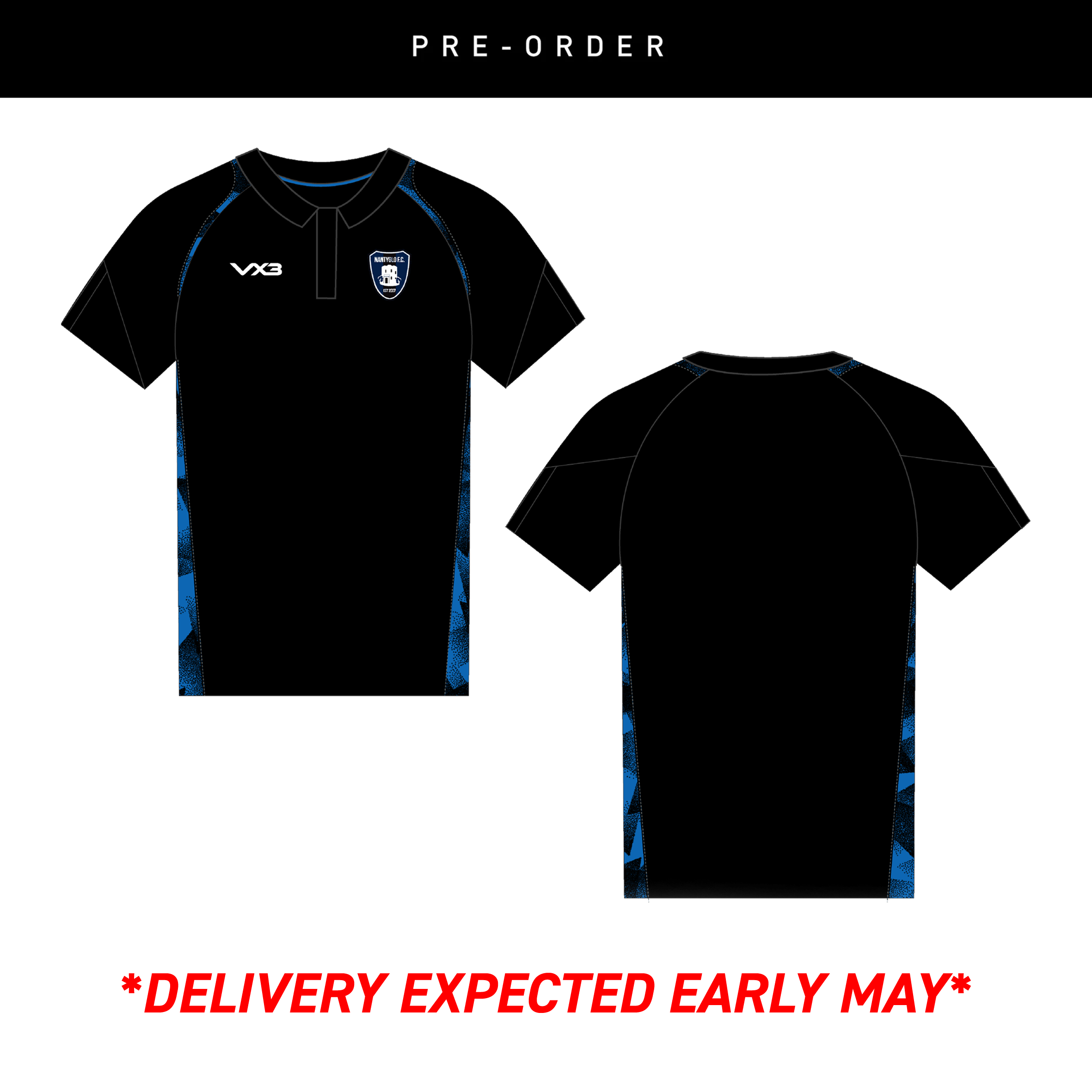 NANTYGLO FC BLACK QUADRIGO POLO