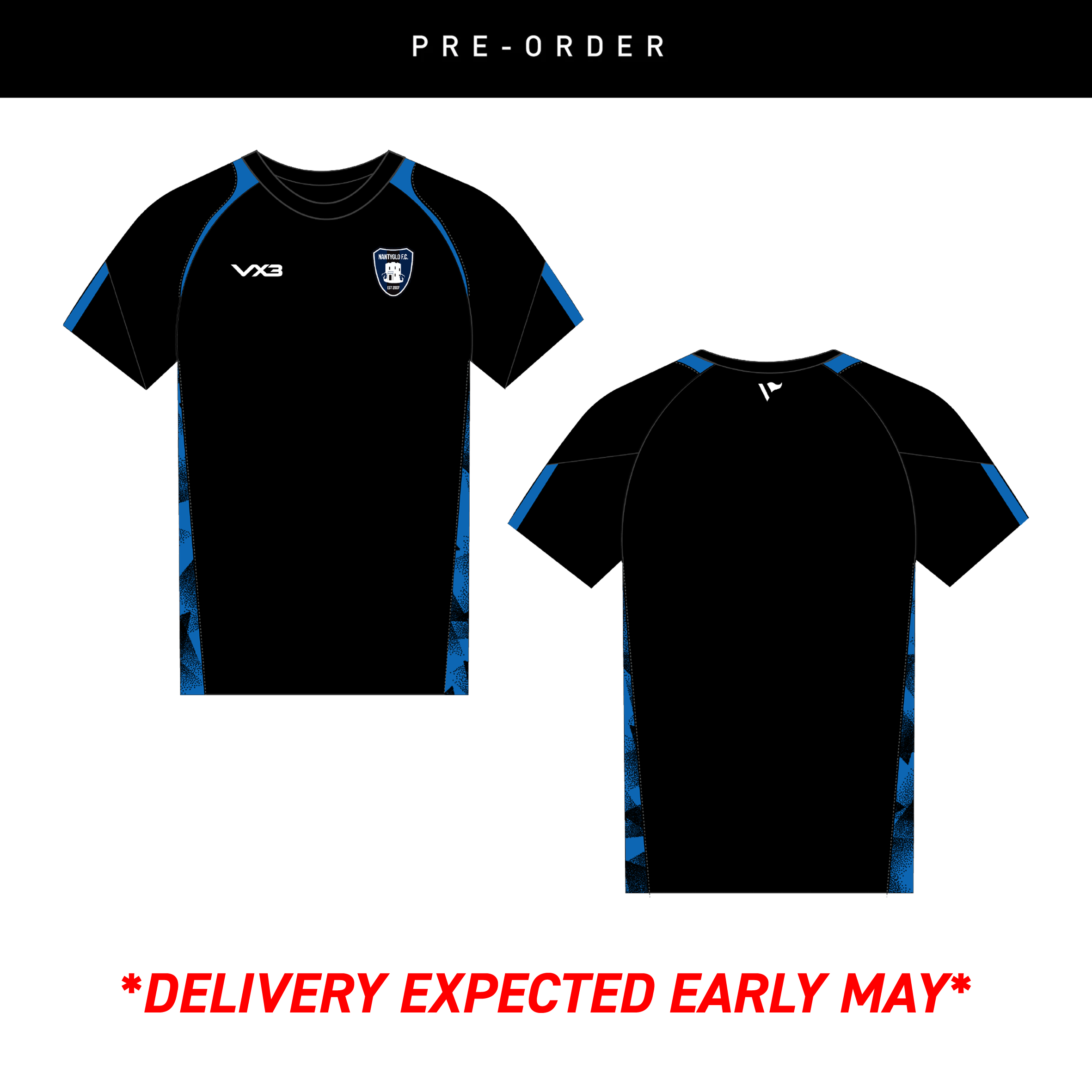 NANTYGLO FC BLACK QUADRIGO TEE