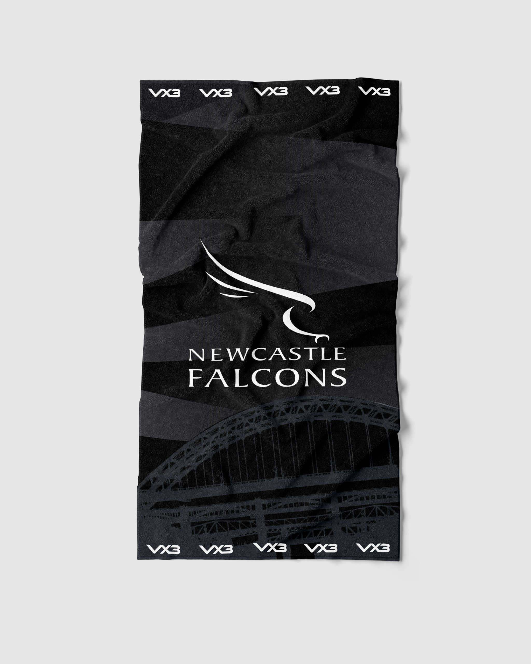Newcastle Falcons 24/25 Towel-Black