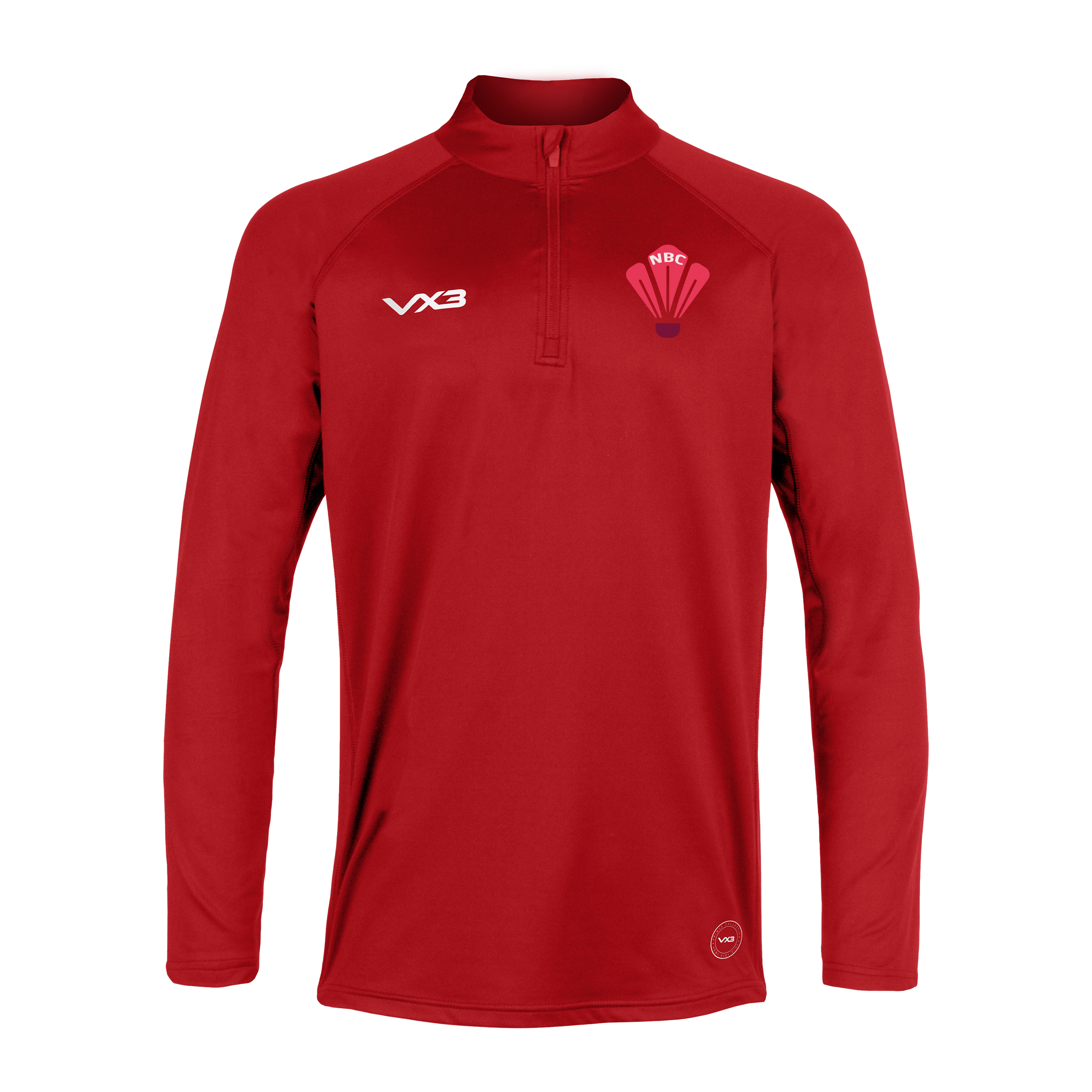 Newport Badminton Red Primus Quarter Zip