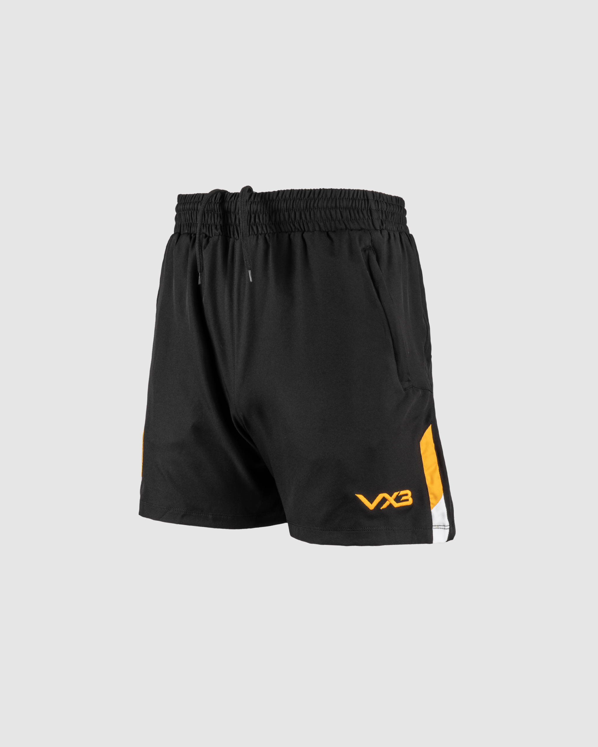 Newport County AFC 24/25 Quadrigo Gym Shorts-Black/Amber/White