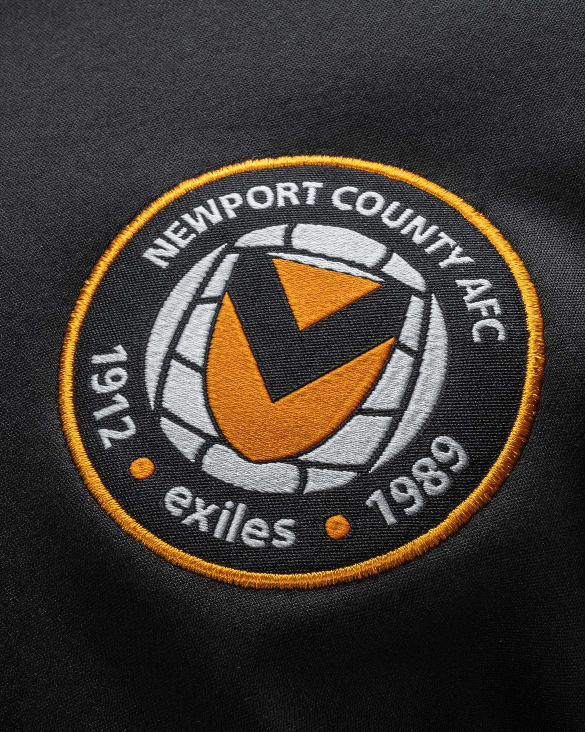 Newport County AFC 24/25 Training Hoodie Black/White/Amber