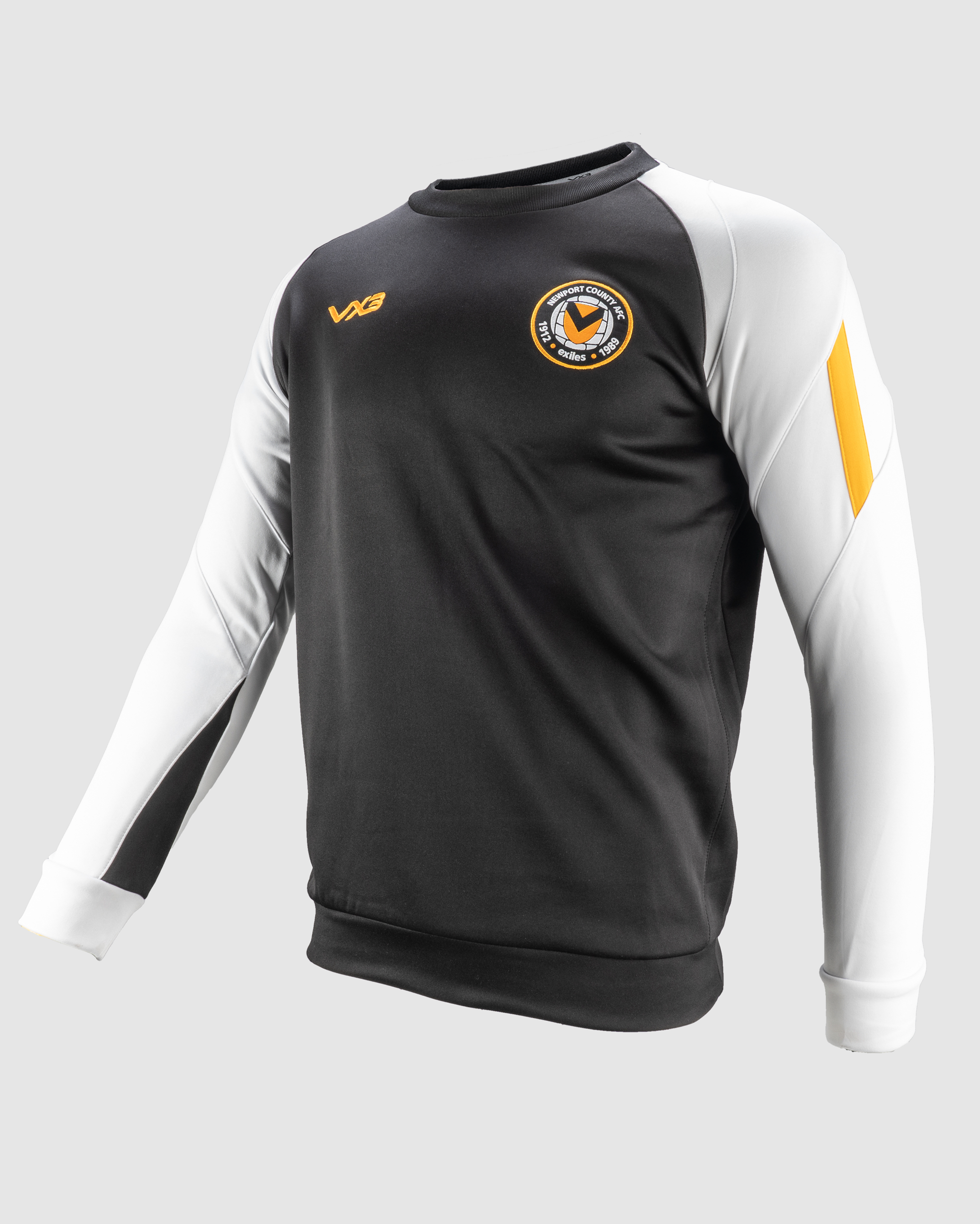 Newport County AFC 24/25 Training Sweatshirt Black/White/Amber