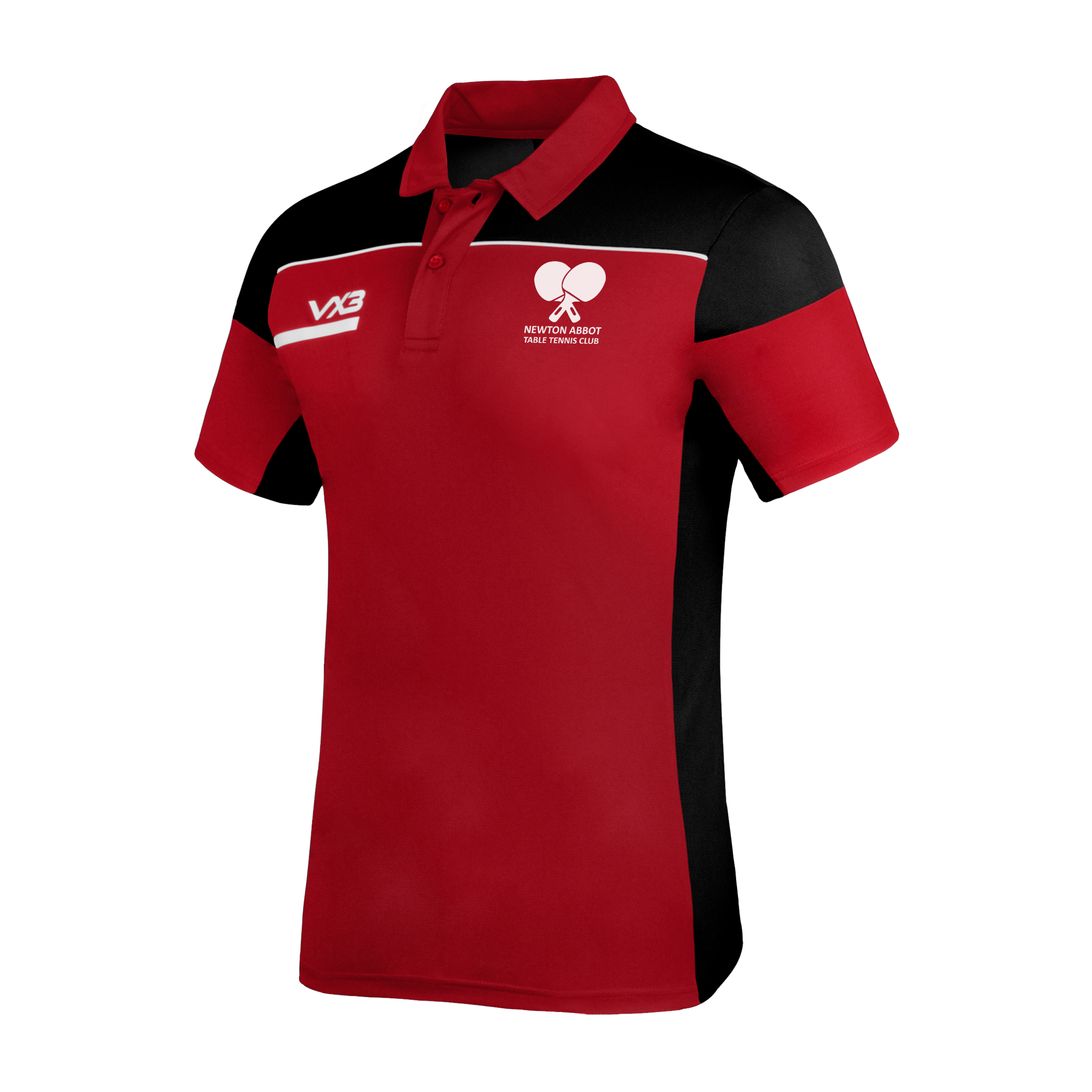 Newton Abbot Table Tennis Red/Black Opus Polo