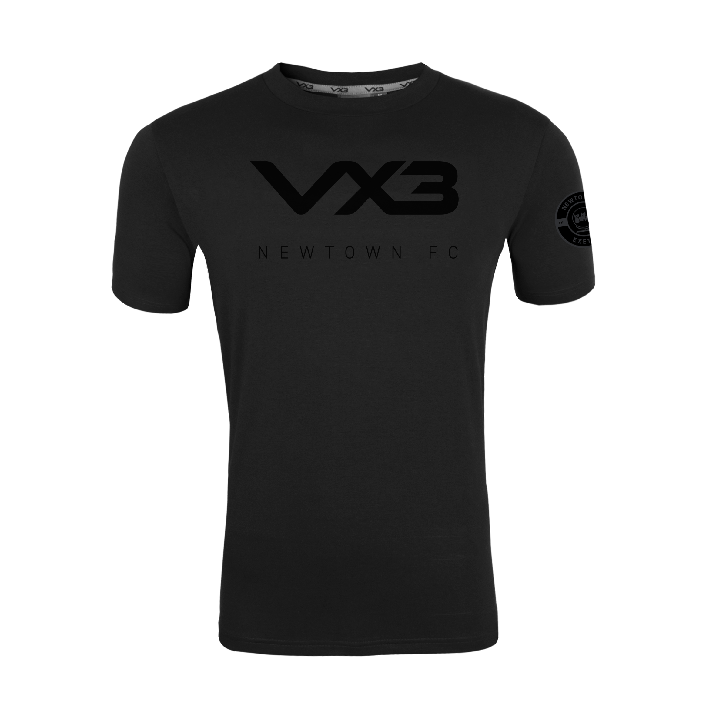 Newtown FC Black Invicta Club Tee