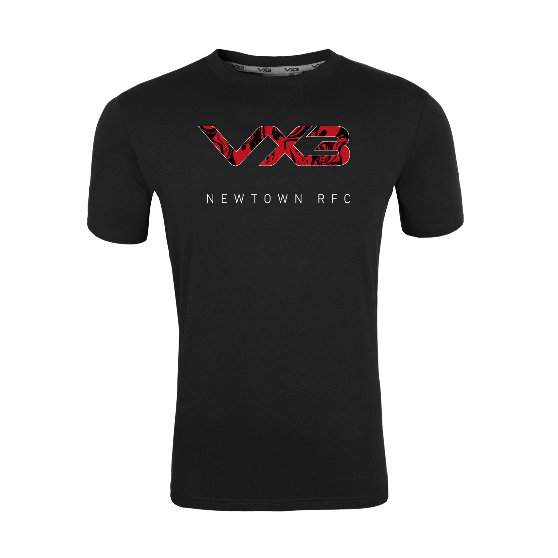 Newtown rfc black youth invicta club tee vx3