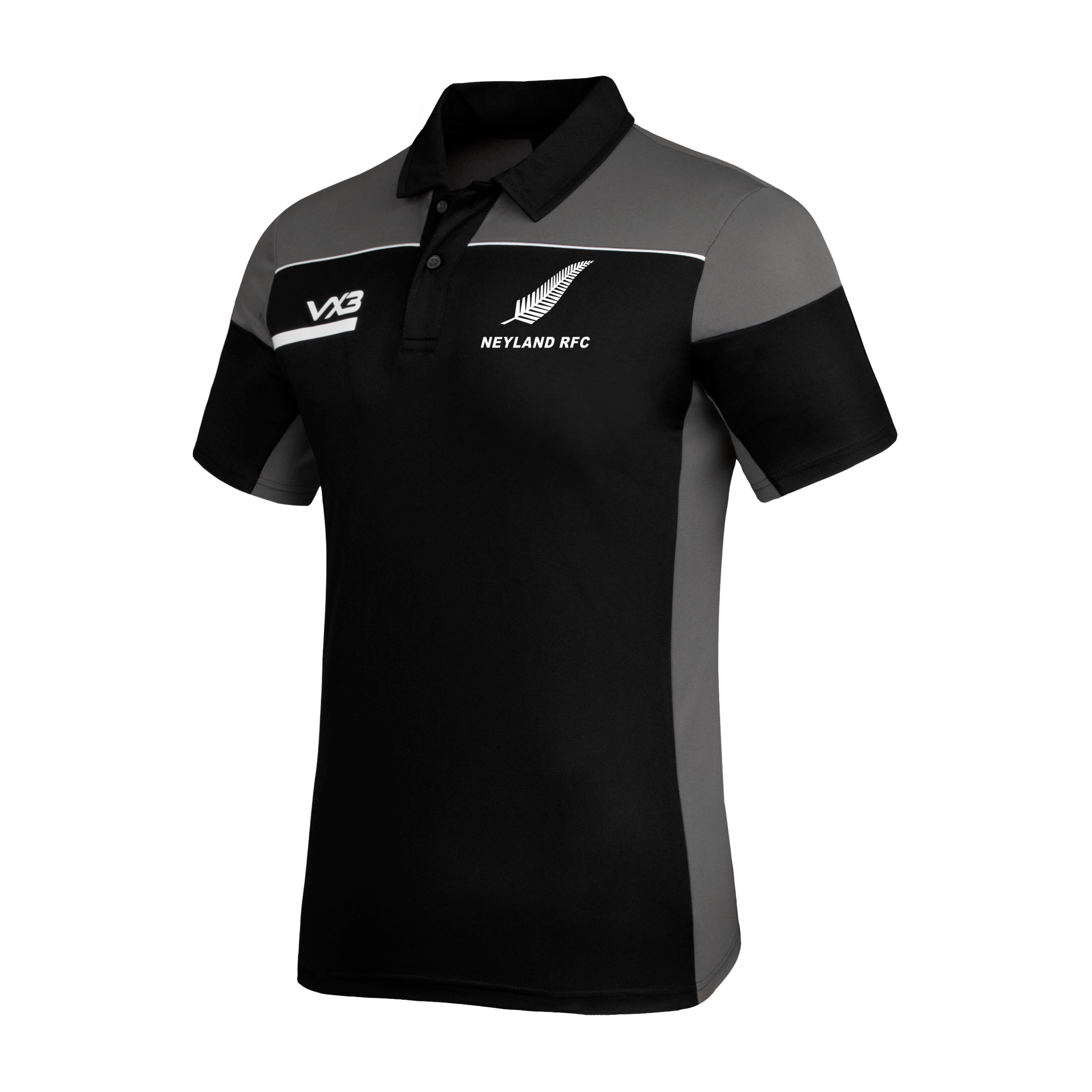 Neyland RFC Opus Polo - Black Grey