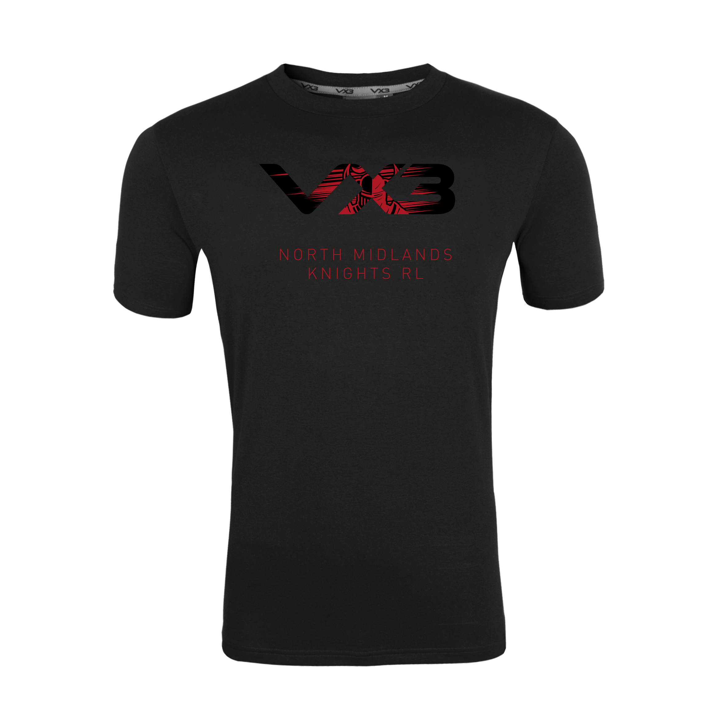 North Midlands Knights RL Black Invicta Tee - Design 1