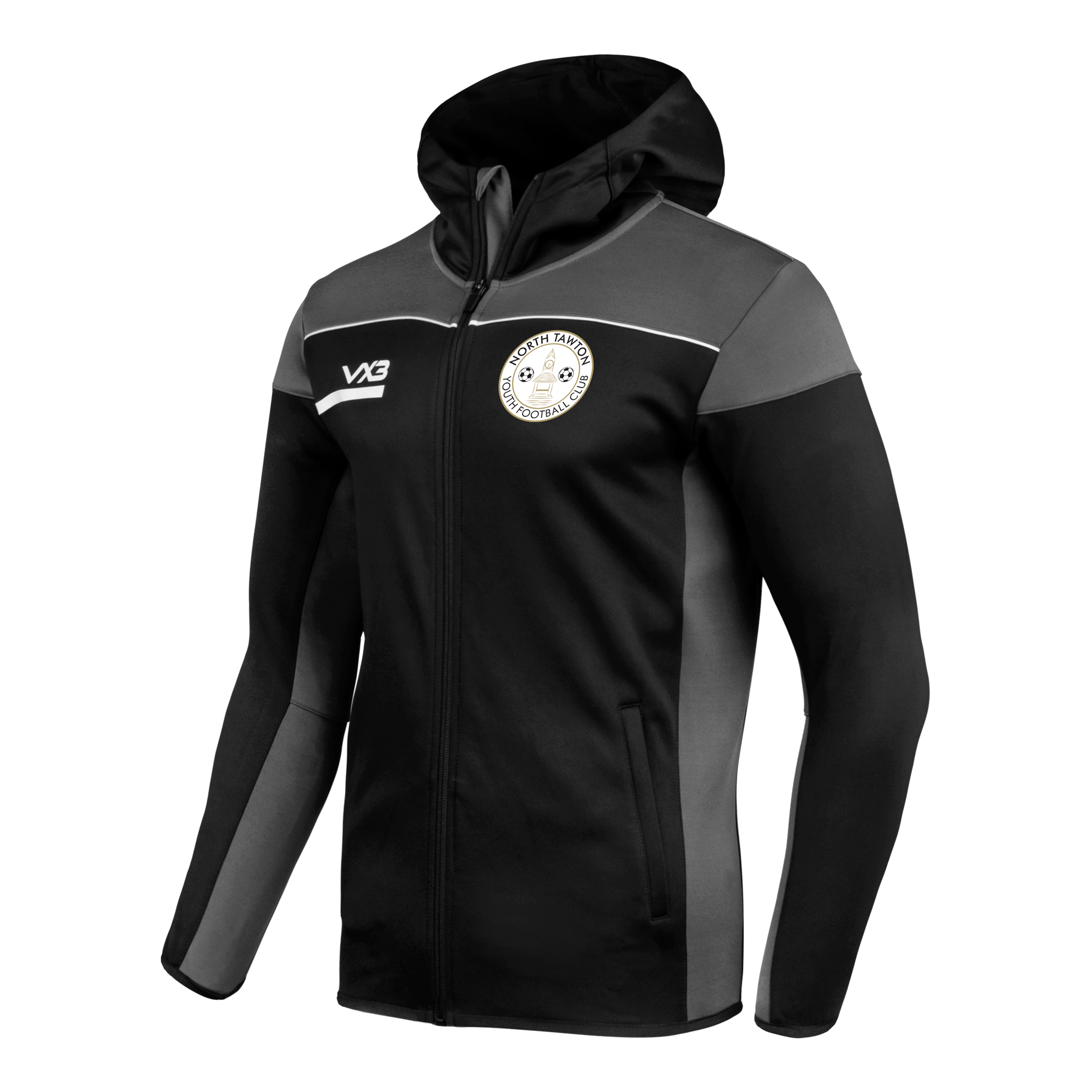 North Tawton Youth FC Opus Zoodie - Black Grey