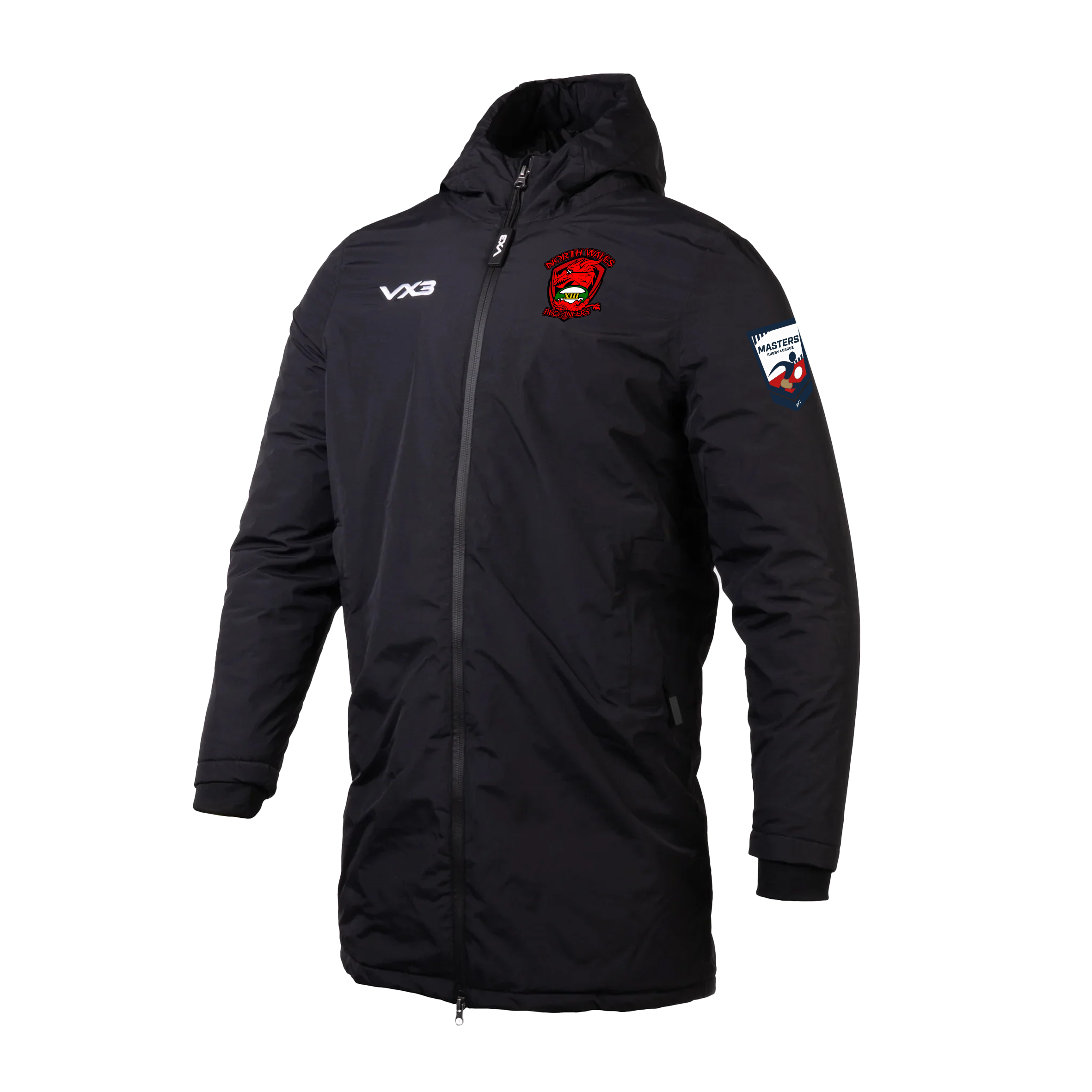 North Wales Buccaneers Nero Managers Jacket