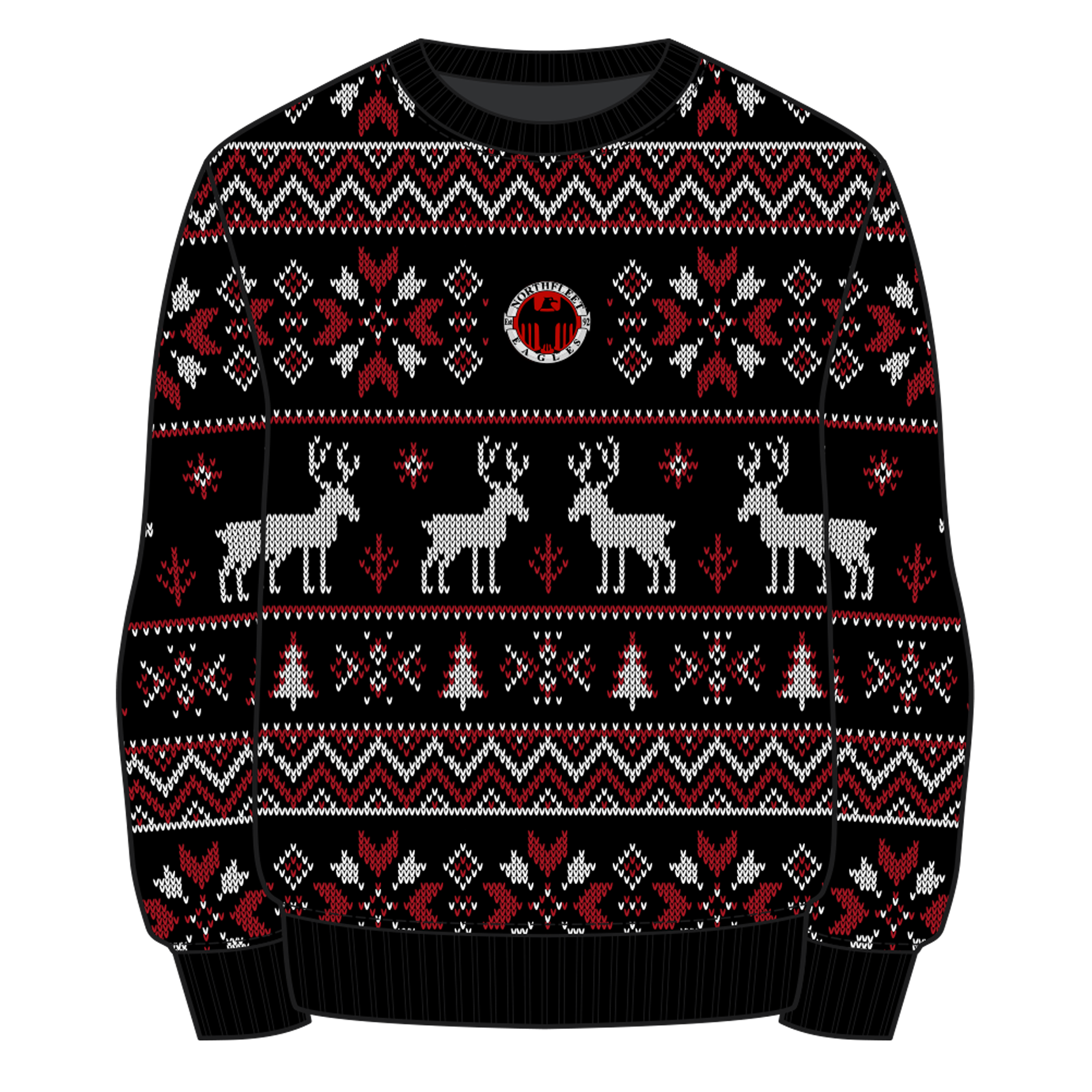 Northfleet Eagles FC Christmas Jumper - Black/Red/White