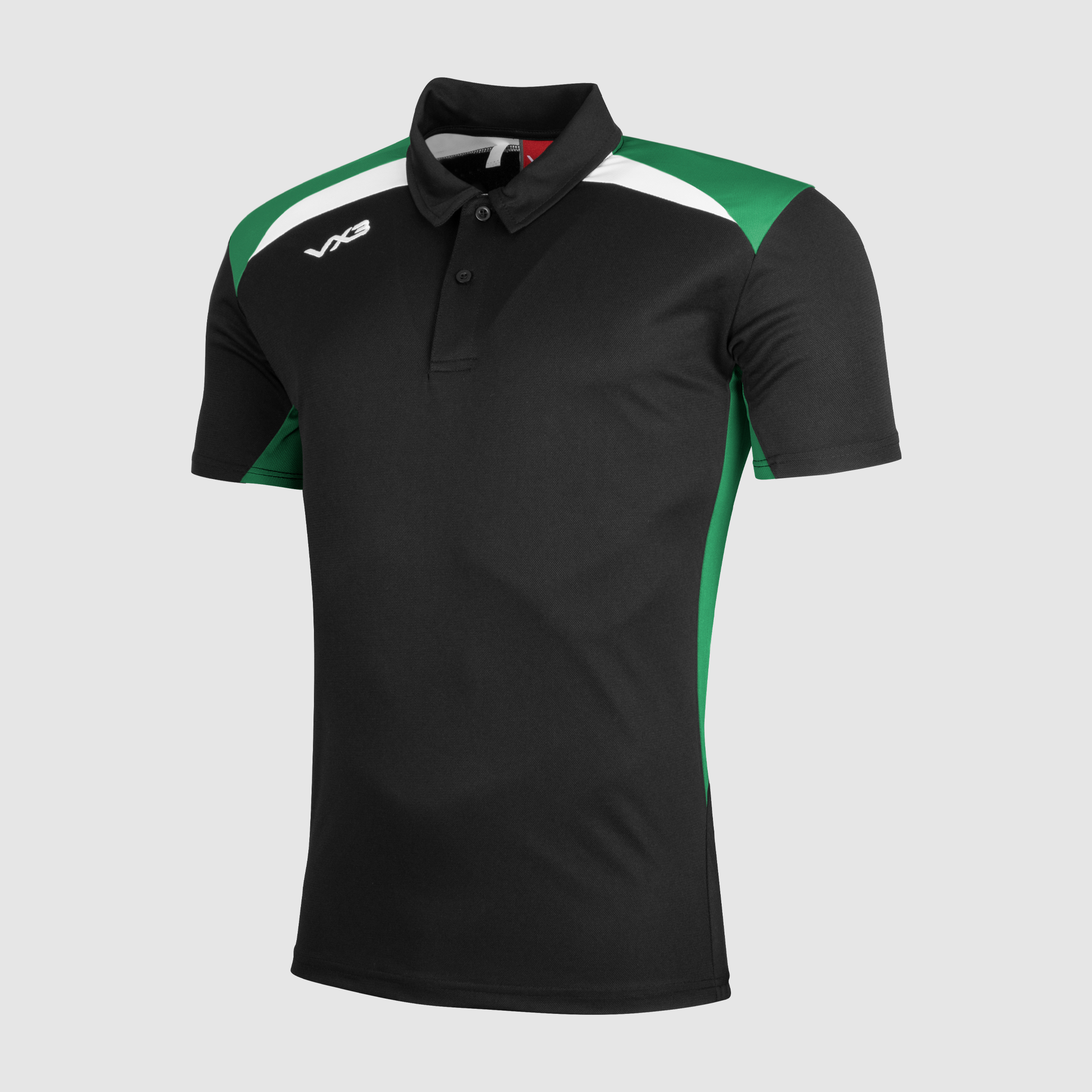 Novus Youth Polo Black/Emerald/White