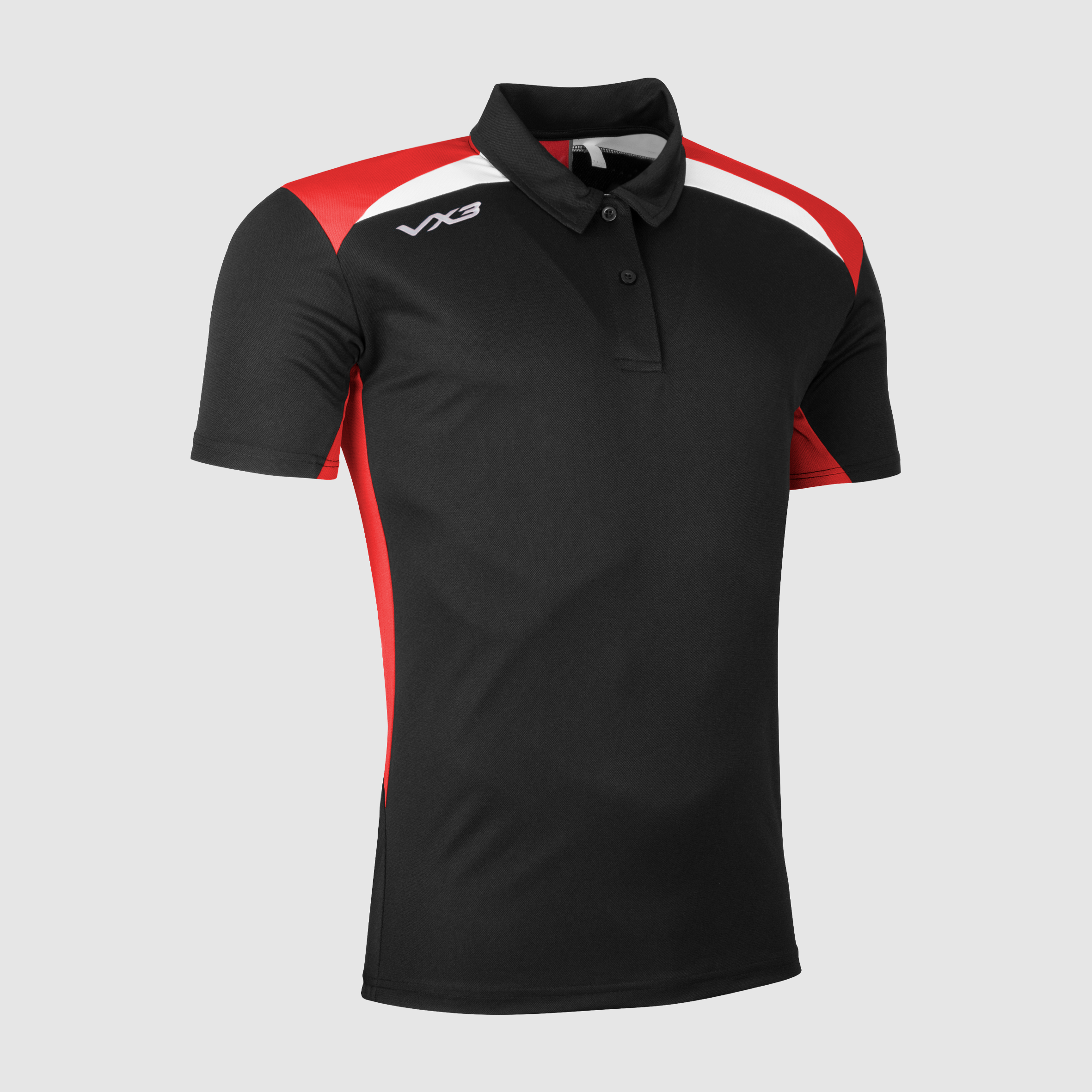 Novus Youth Polo Black/Red/White