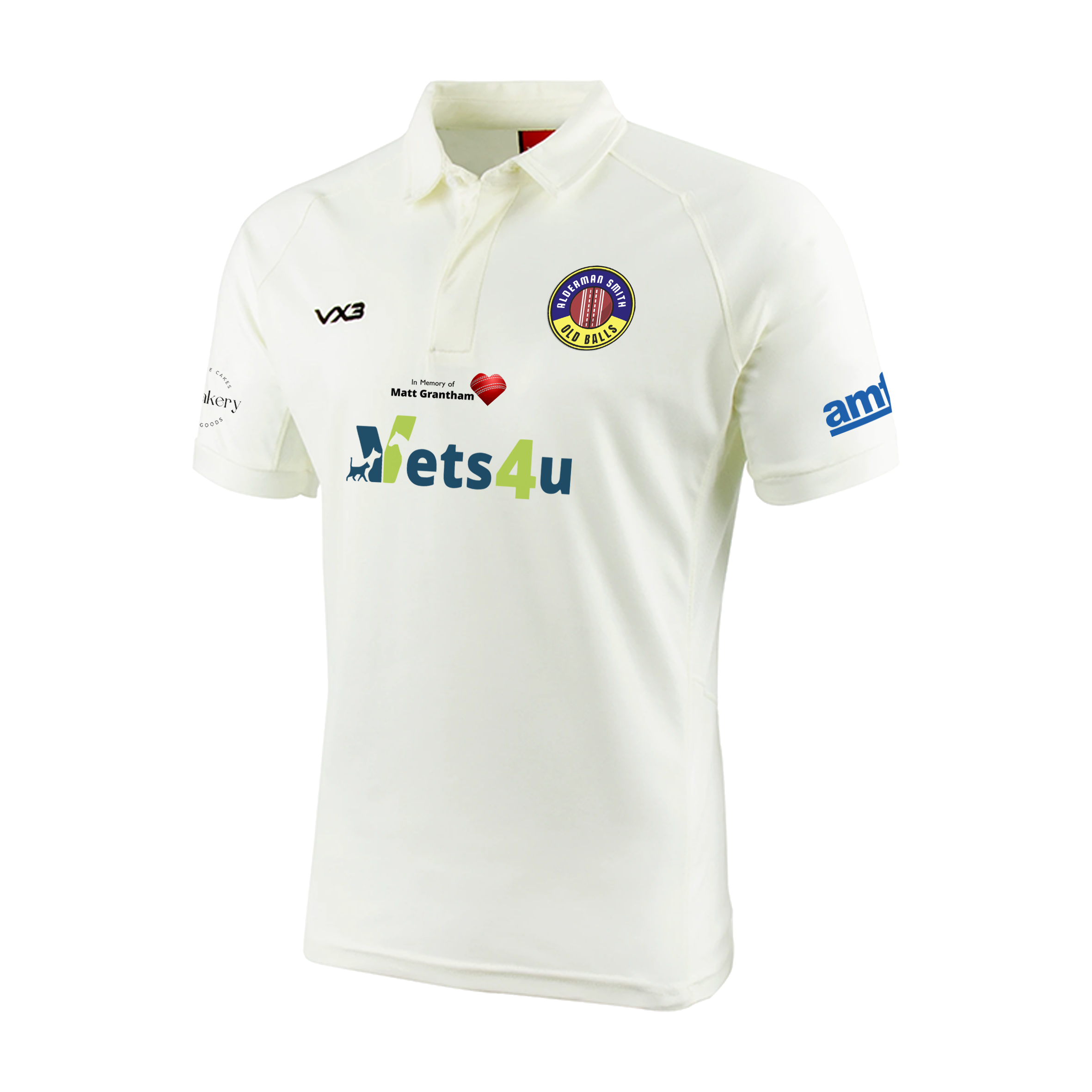 Old Balls Cricket Club Short Sleeve Shirt Whites