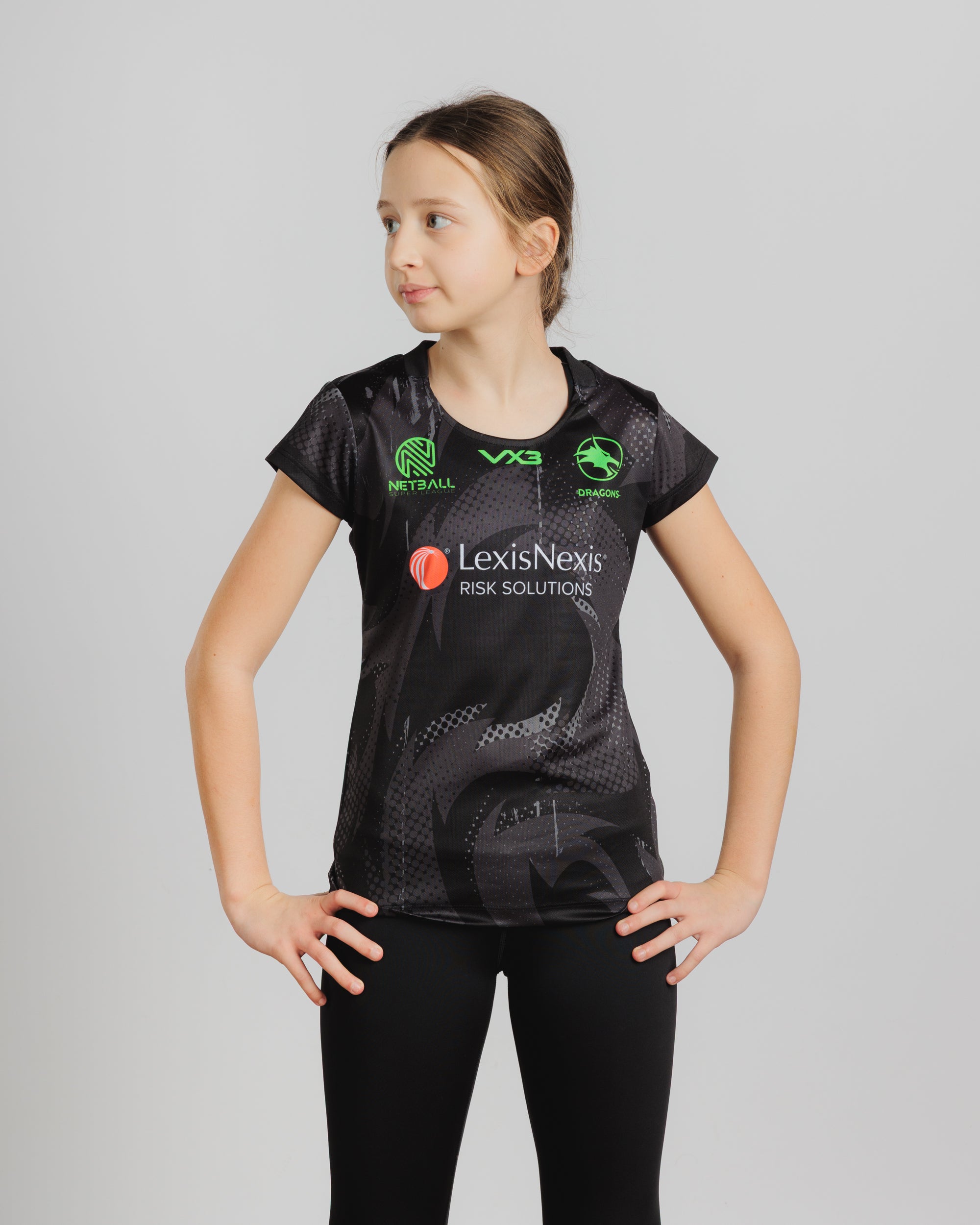 Dragons Netball 2026 Away T-Shirt Youth