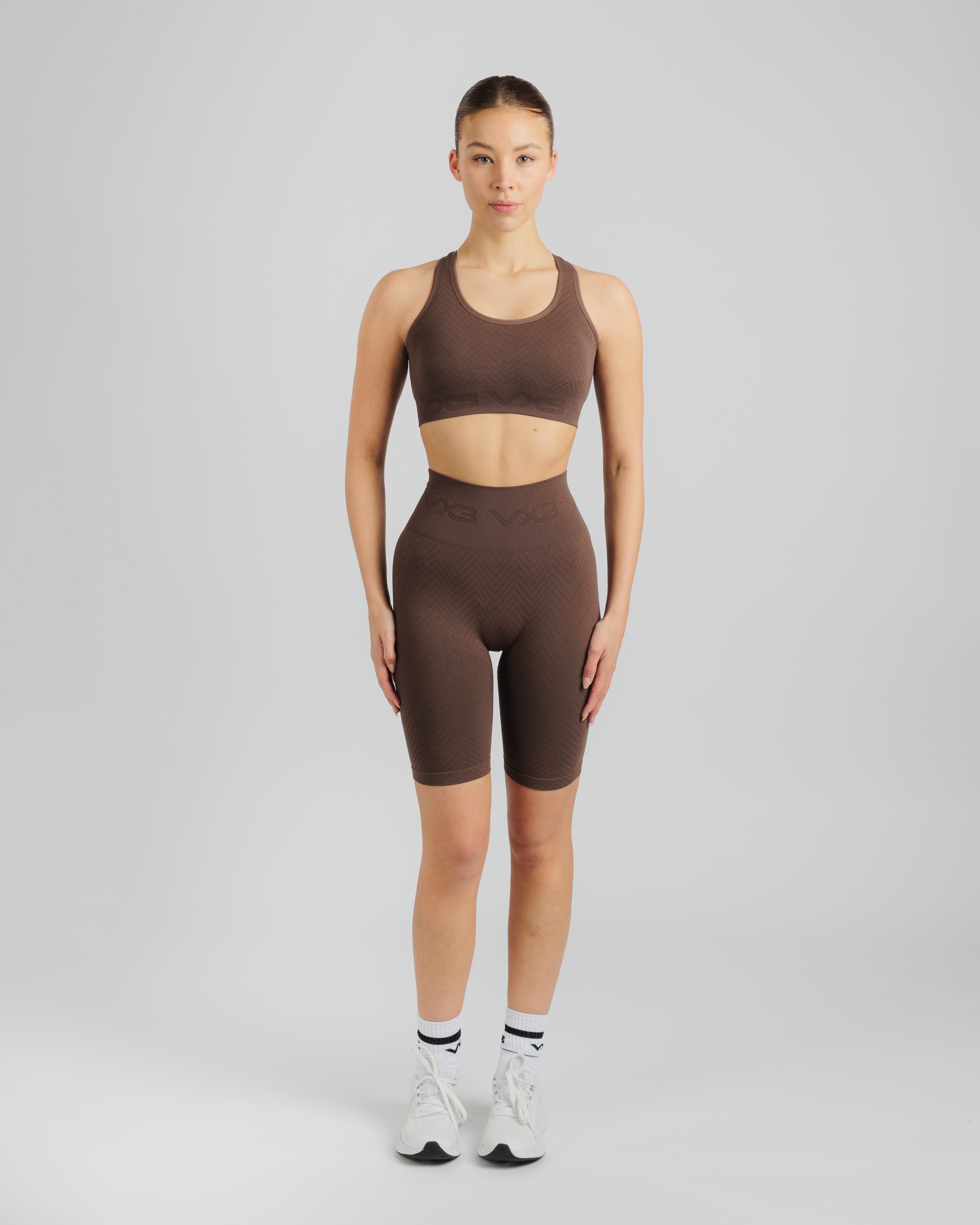 Spira Seamless Cycling Shorts - Chocolate