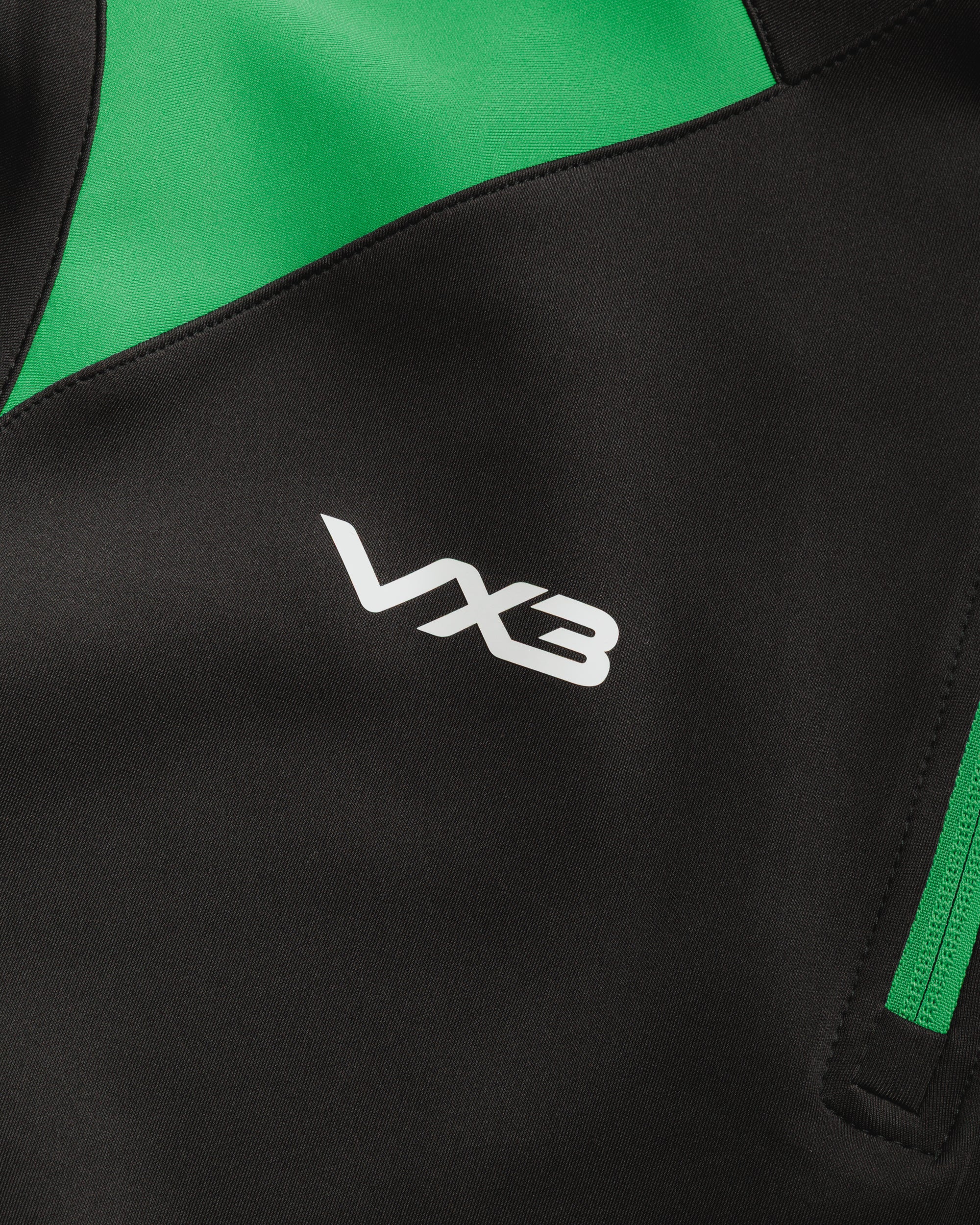 Vertex Quarter Zip -Black/Emerald/White