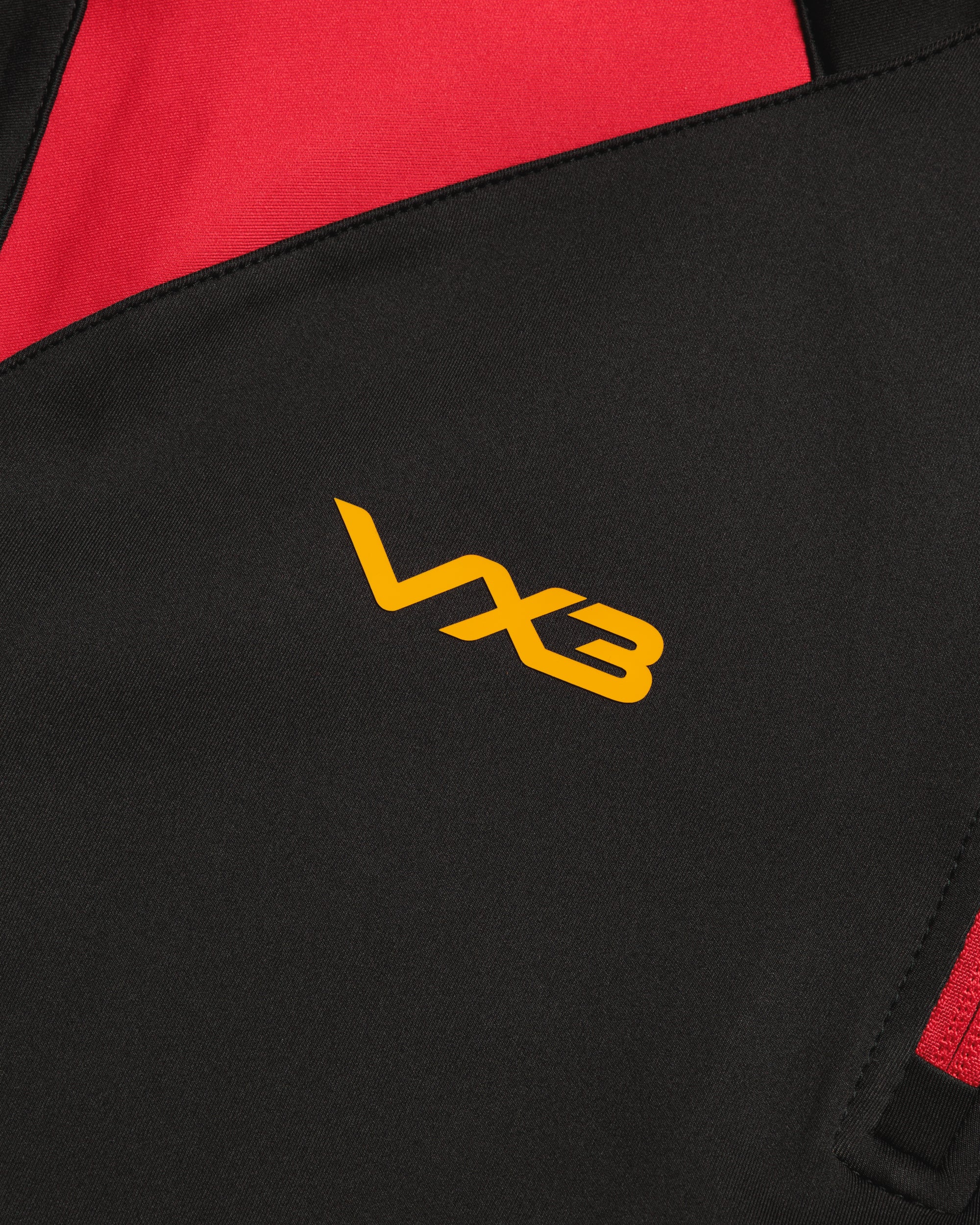 Vertex Quarter Zip -Black/Red/Amber