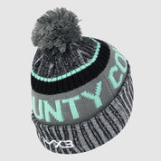 Newport County AFC Bobble Hat 23/24 Black/Grey/Mint