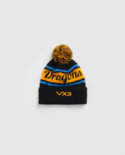 Dragons RFC 26/27 Bobble Hat Black/Dragons Gold/Royal