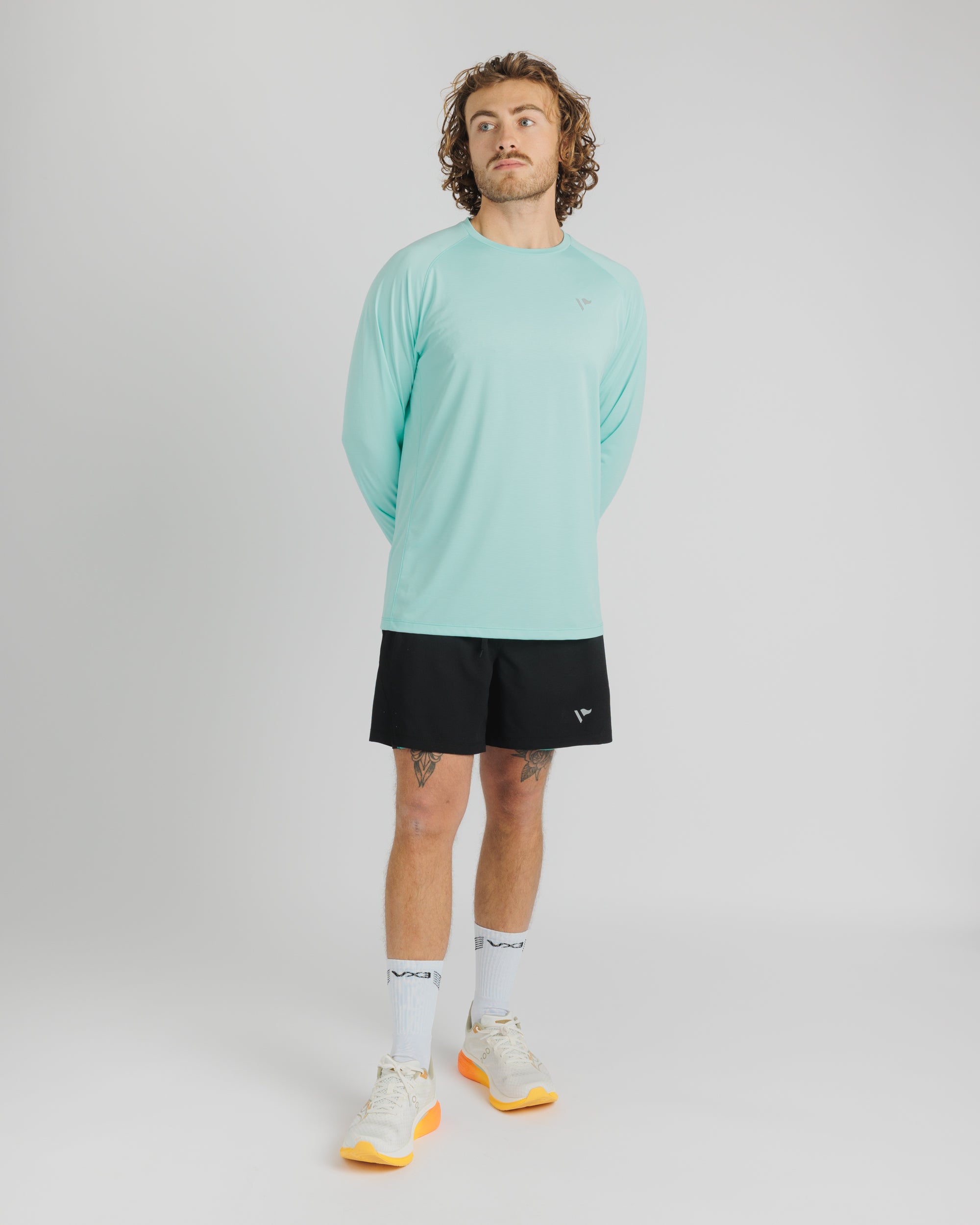 Tempo L/S Tee - Pale Aqua