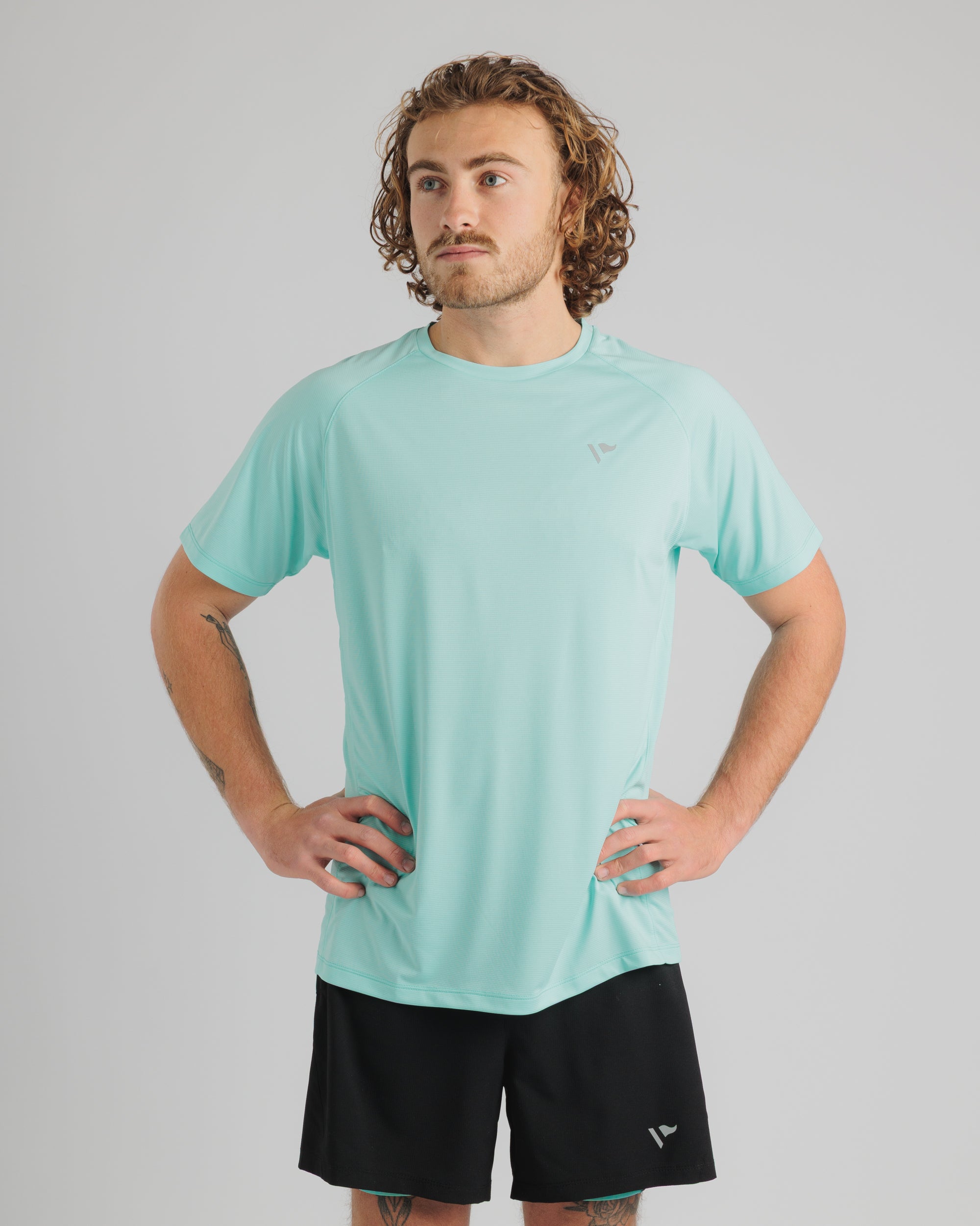 Tempo S/S Tee - Pale Aqua