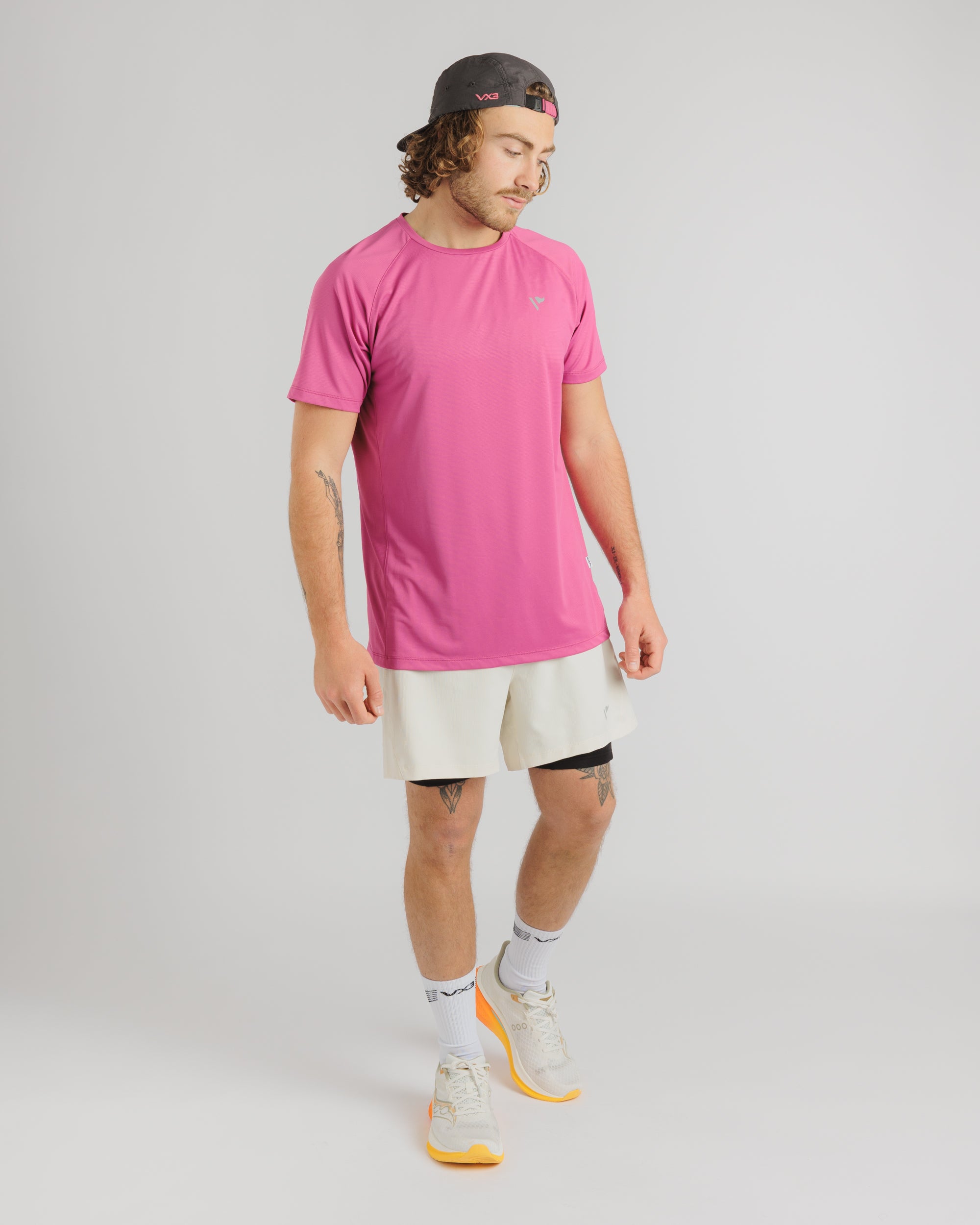 Tempo S/S Tee - Raspberry