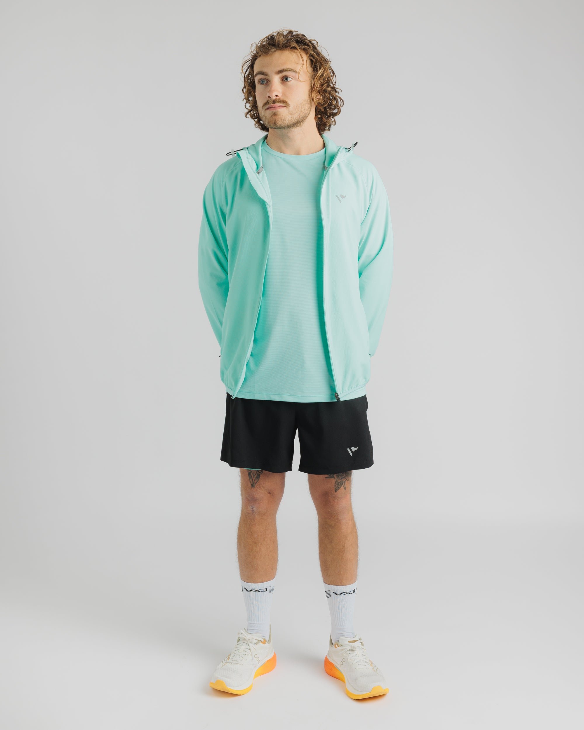 Running Jacket - Pale Aqua
