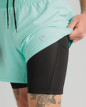 2-in-1 Short - Pale Aqua
