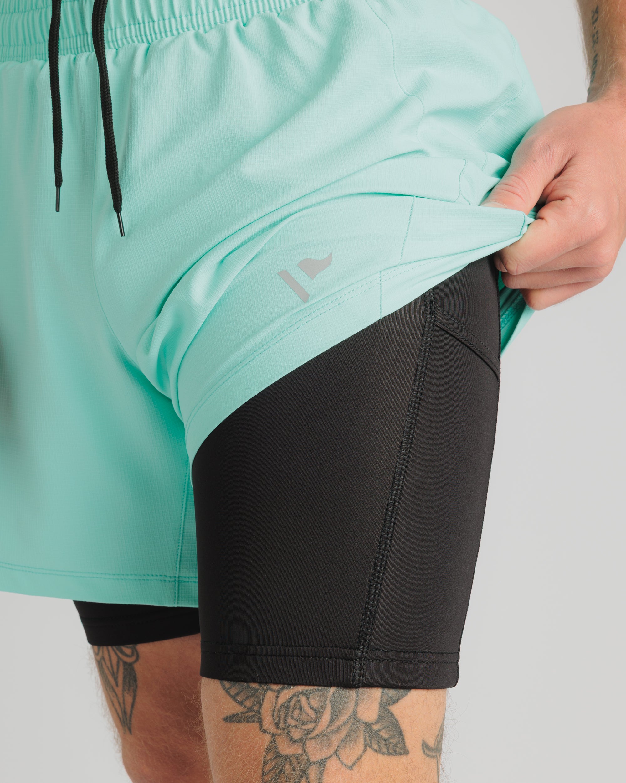 2-in-1 Short - Pale Aqua