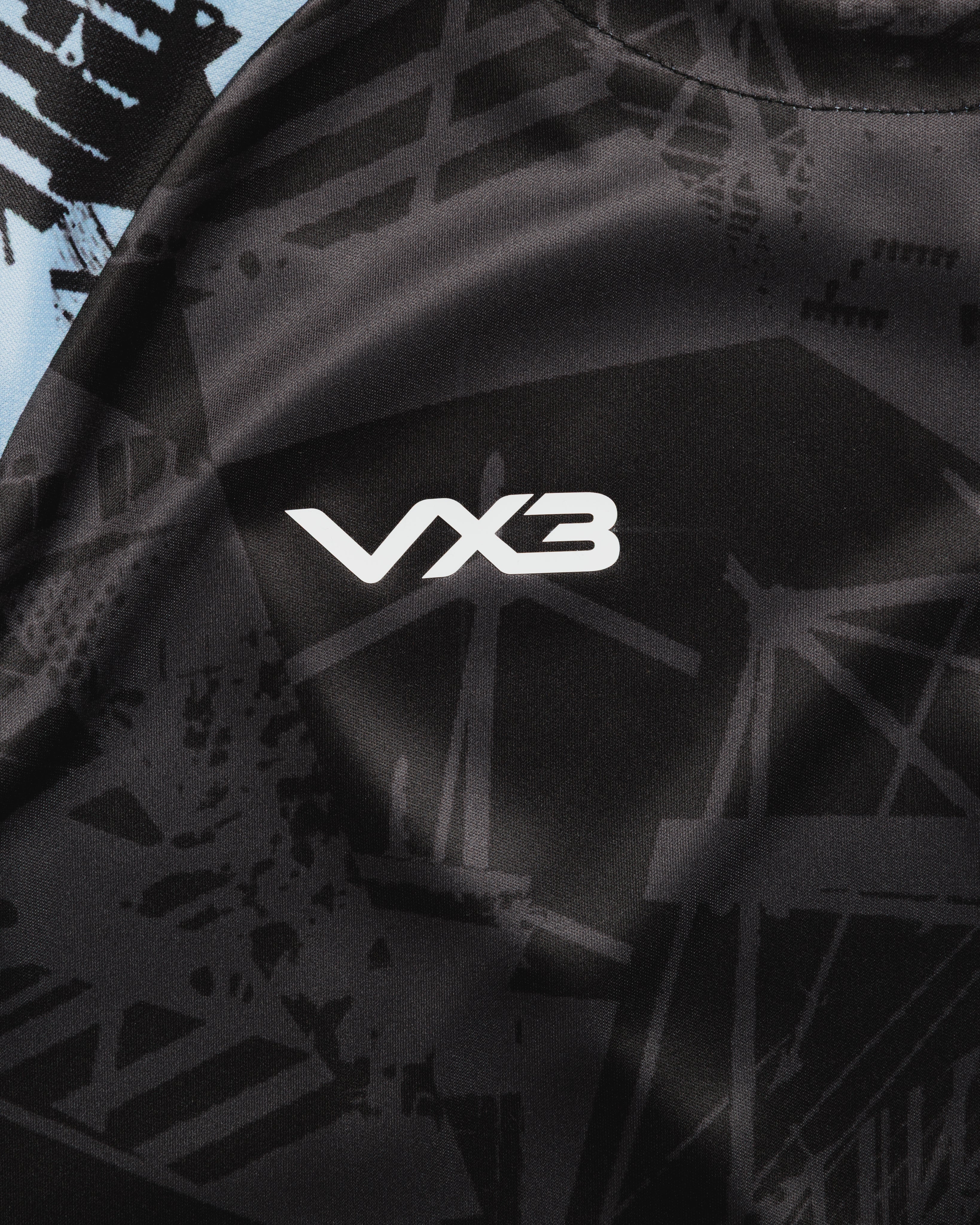 Exeter Chiefs 26/27 Vertex Training Tee Youth Black/Light Blue/White
