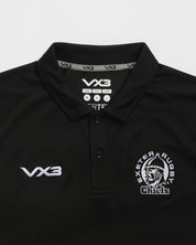 Exeter Chiefs 26/27 Vertex Polo Shirt Black/Blue