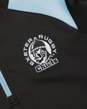 Exeter Chiefs 26/27 Vertex Half Zip Top Black/Light Blue/White